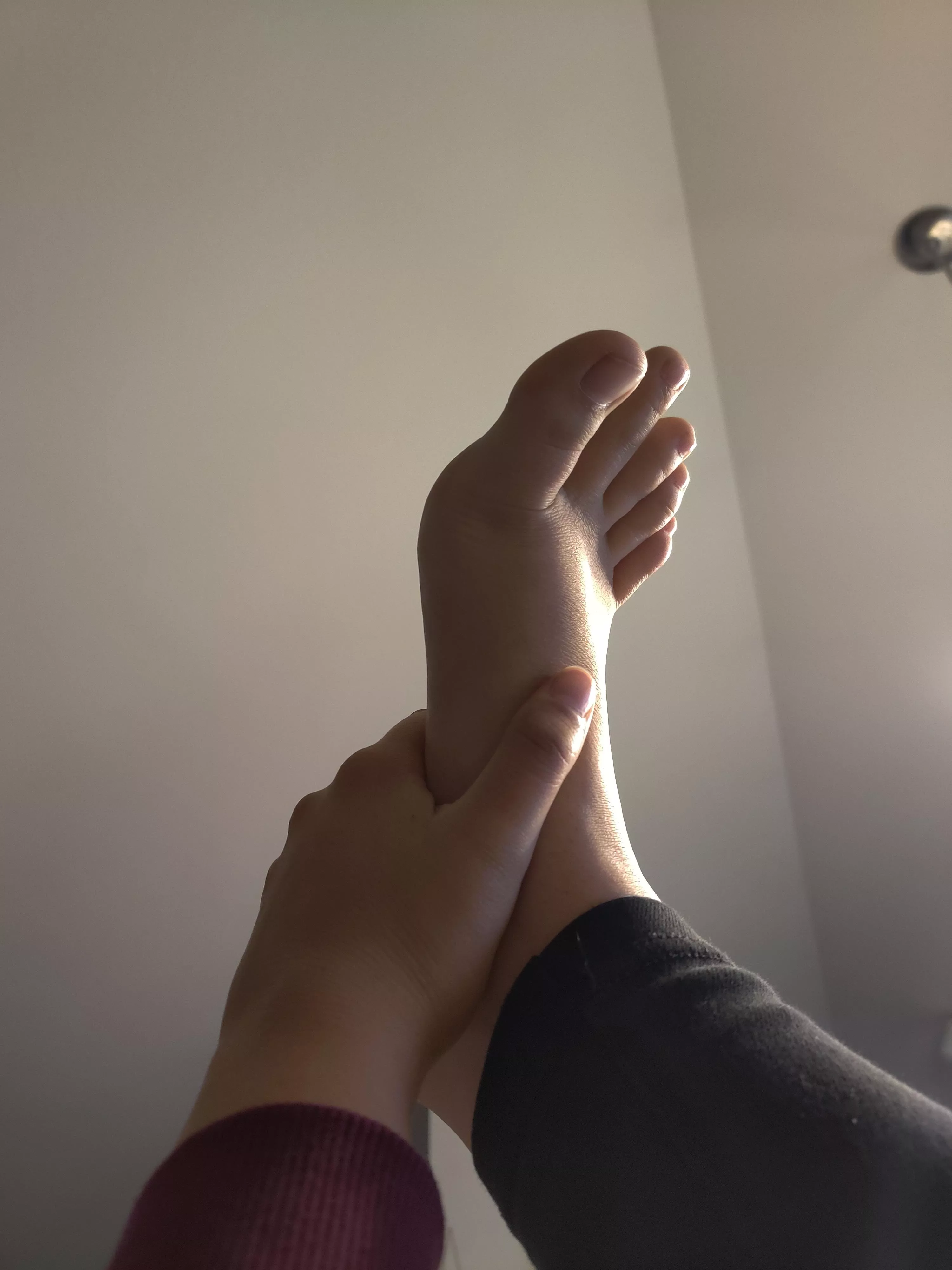 Are you imagining your hand on my foot?