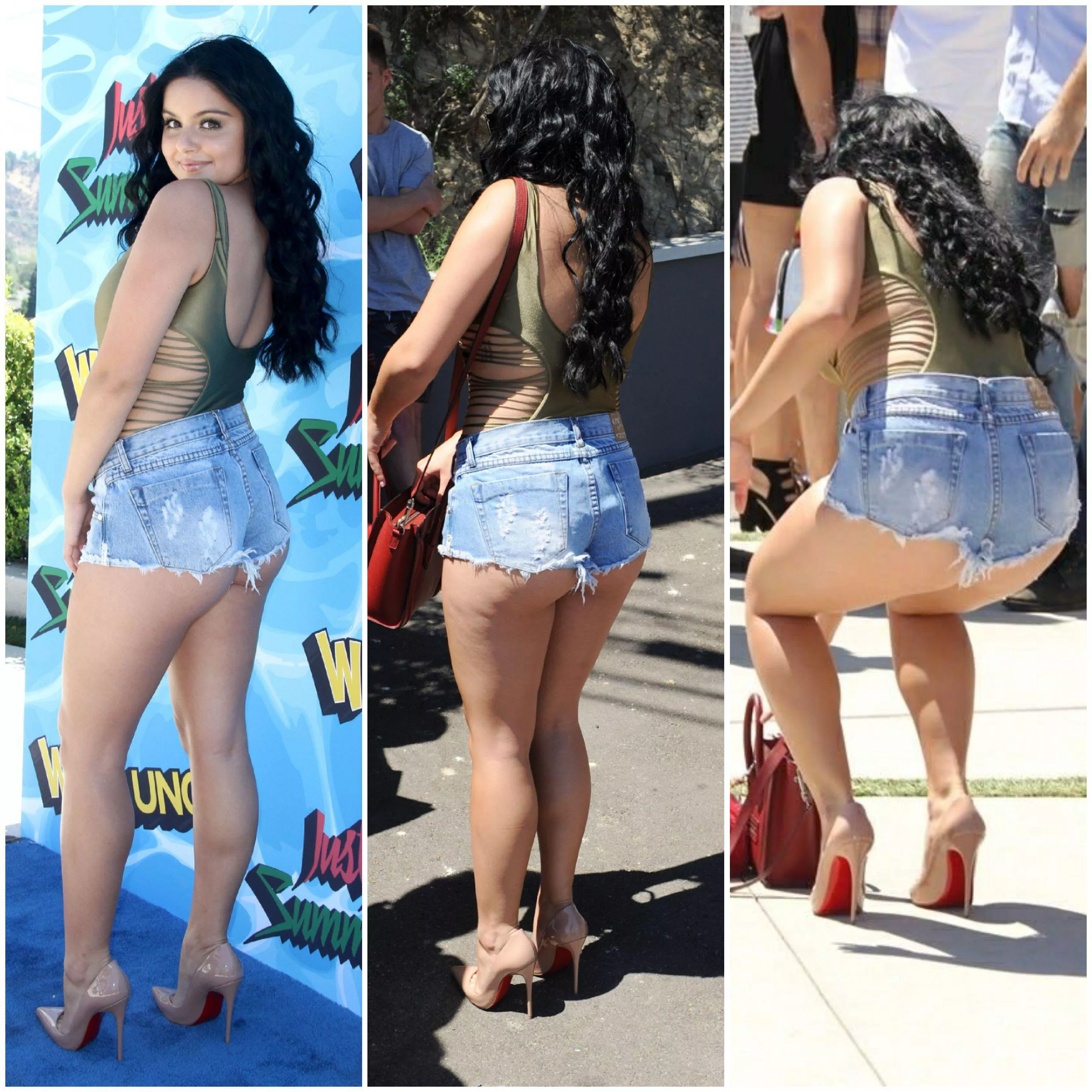 Ariel Winter in booty shorts and highheels