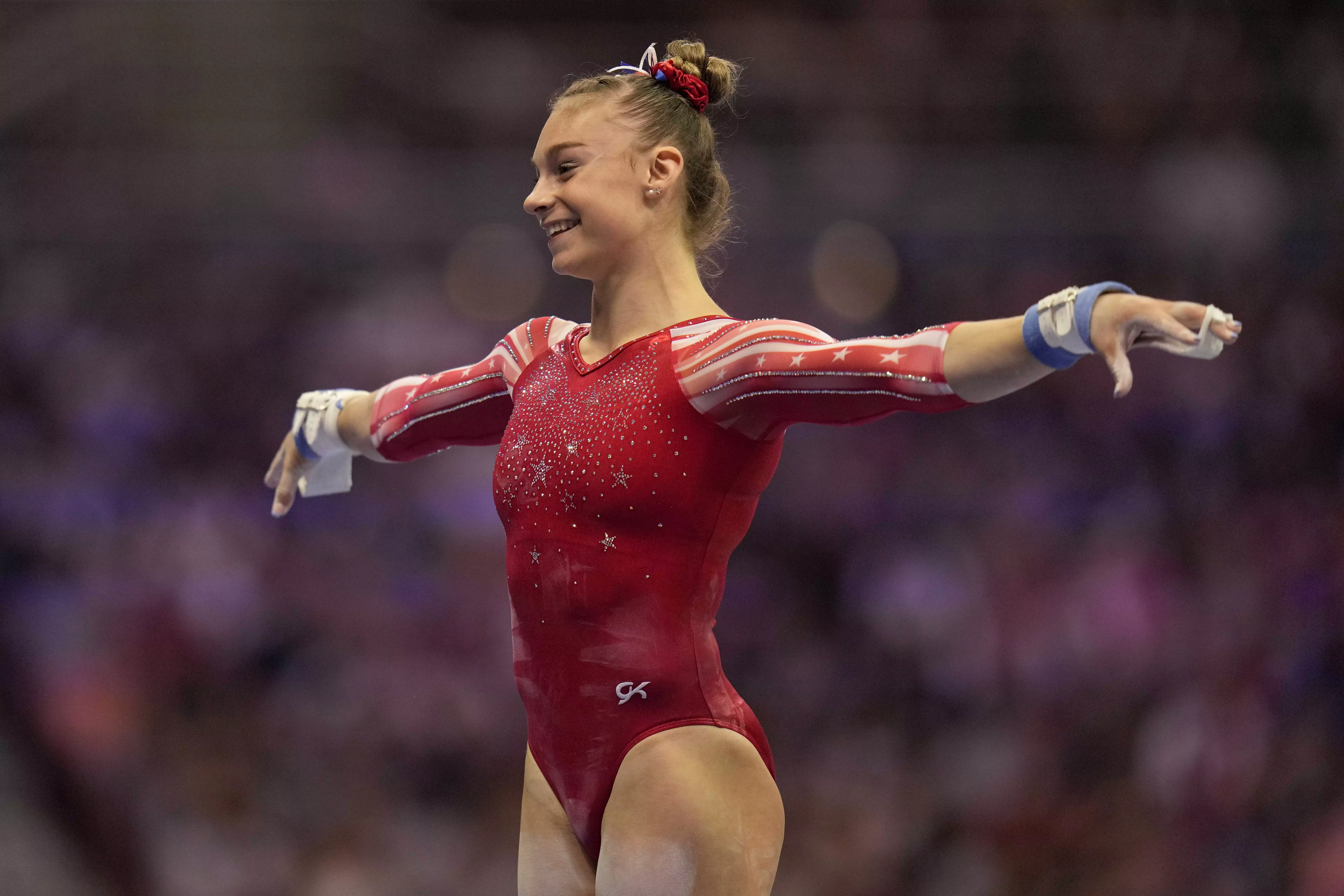 Artistic gymnast Grace McCallum at 2021 U.S. Olympic Gymnastic Trials