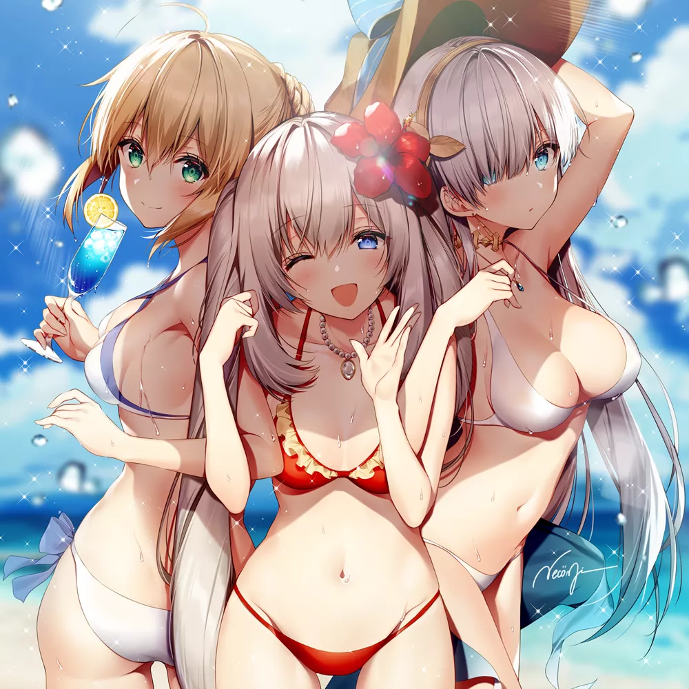 Artoria Pendragon (Archer), Marie Antoinette (Caster) and Anastasia Nikolaevna Romanova