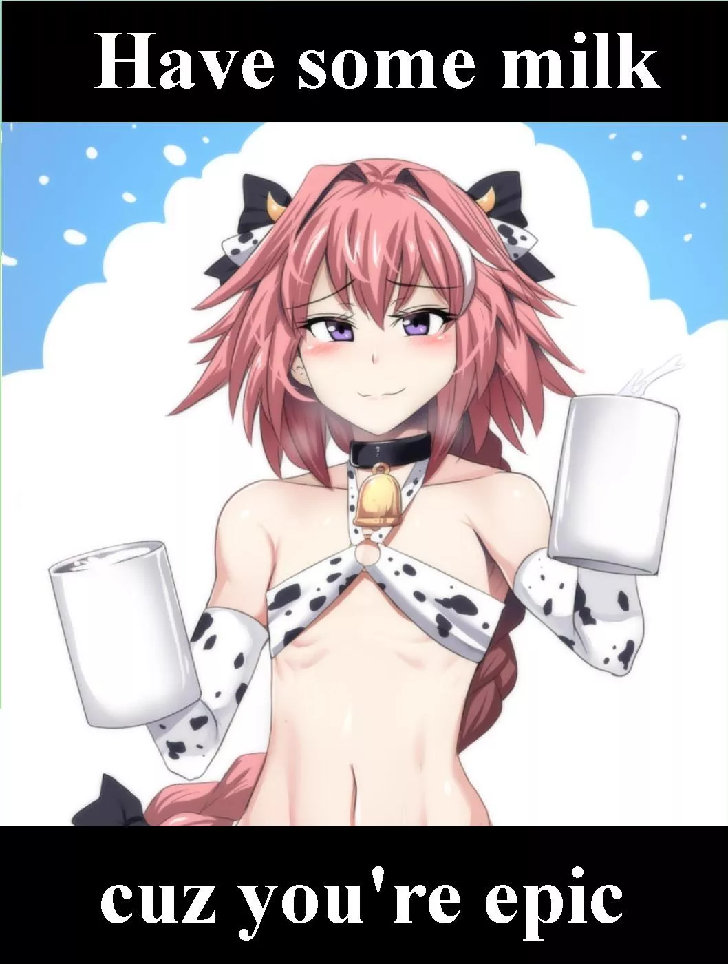 Astolfo offers you some milk, do you accept?