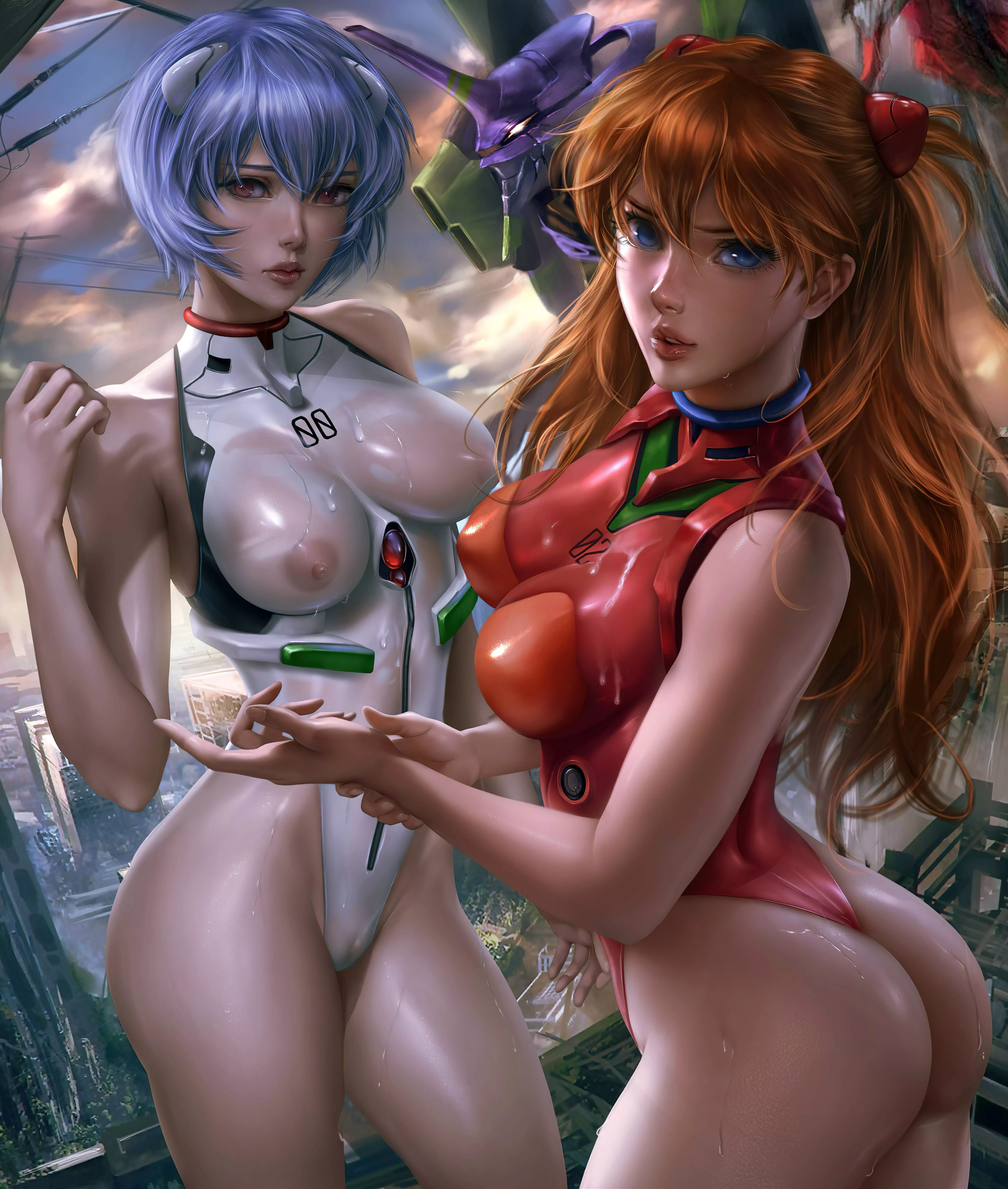 Asuka Langley and Rei Ayanami - (Logan Cure) - [Neon Genesis Evangelion]