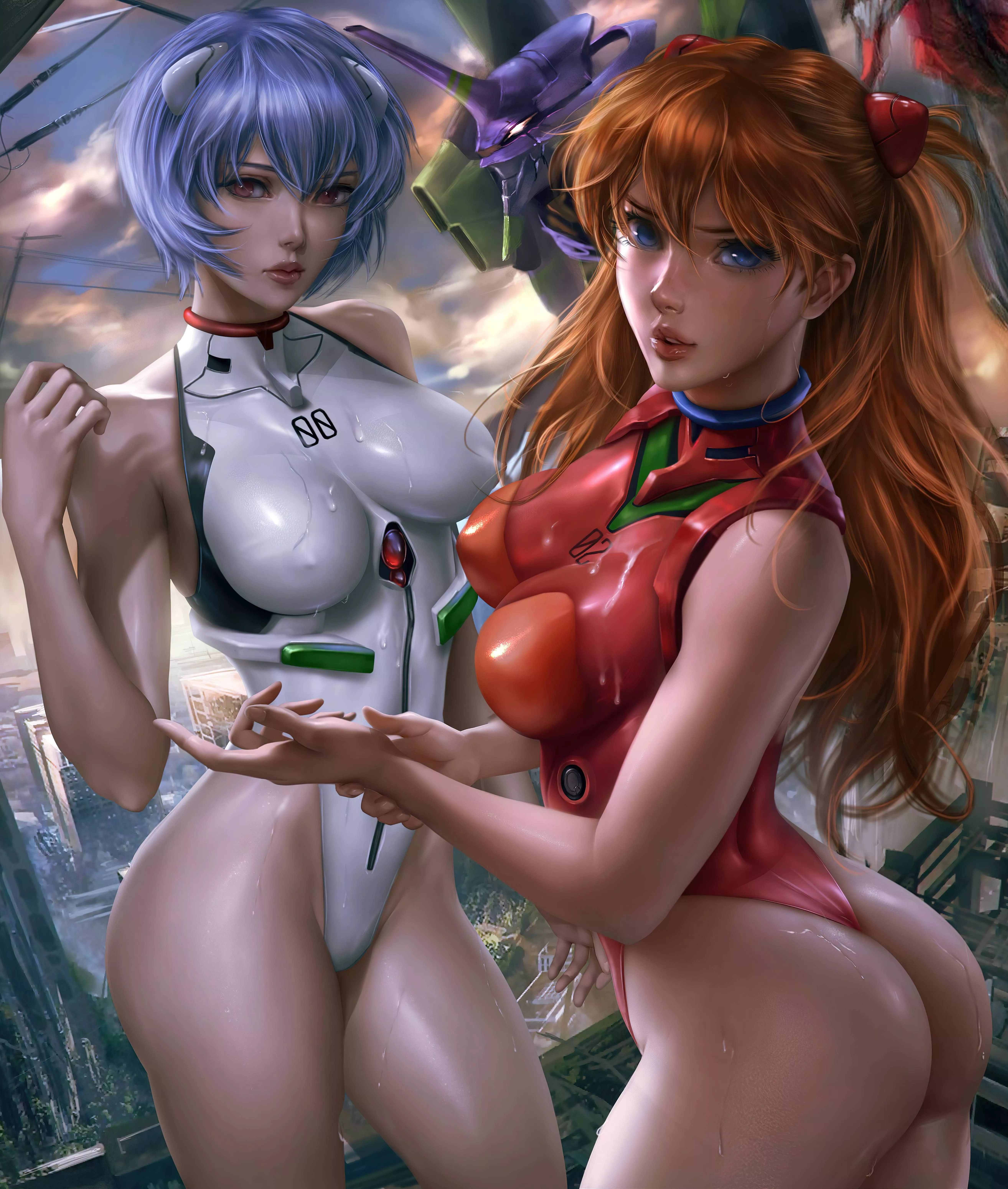 Asuka Langley and Rei Ayanami - (Neon Genesis Evangelion) - [LoganCure]