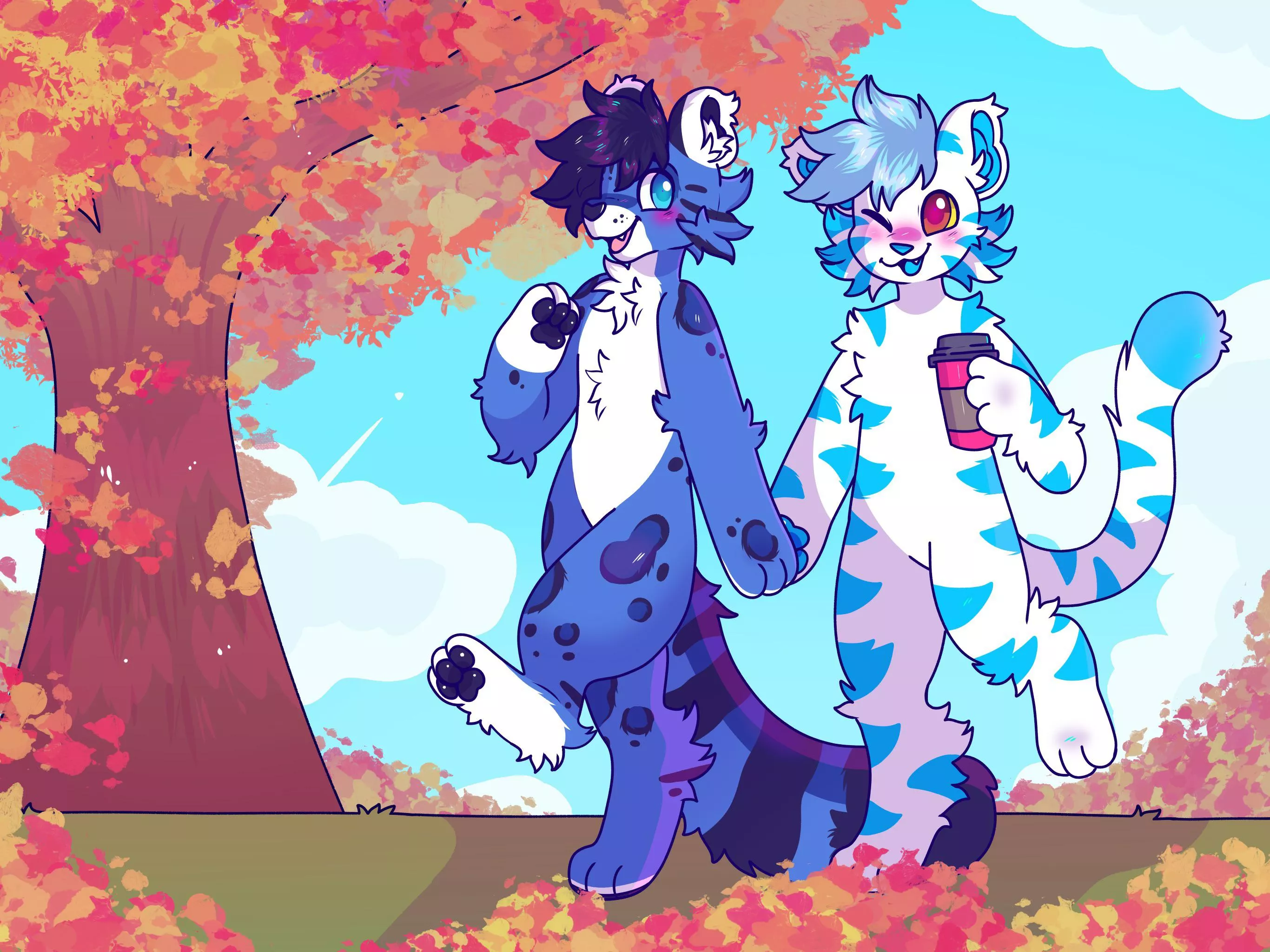 autumn~ ðŸðŸ‚ðŸƒ<art by me @spookyfoxinc on twitter, commissioned by roman the tiger>