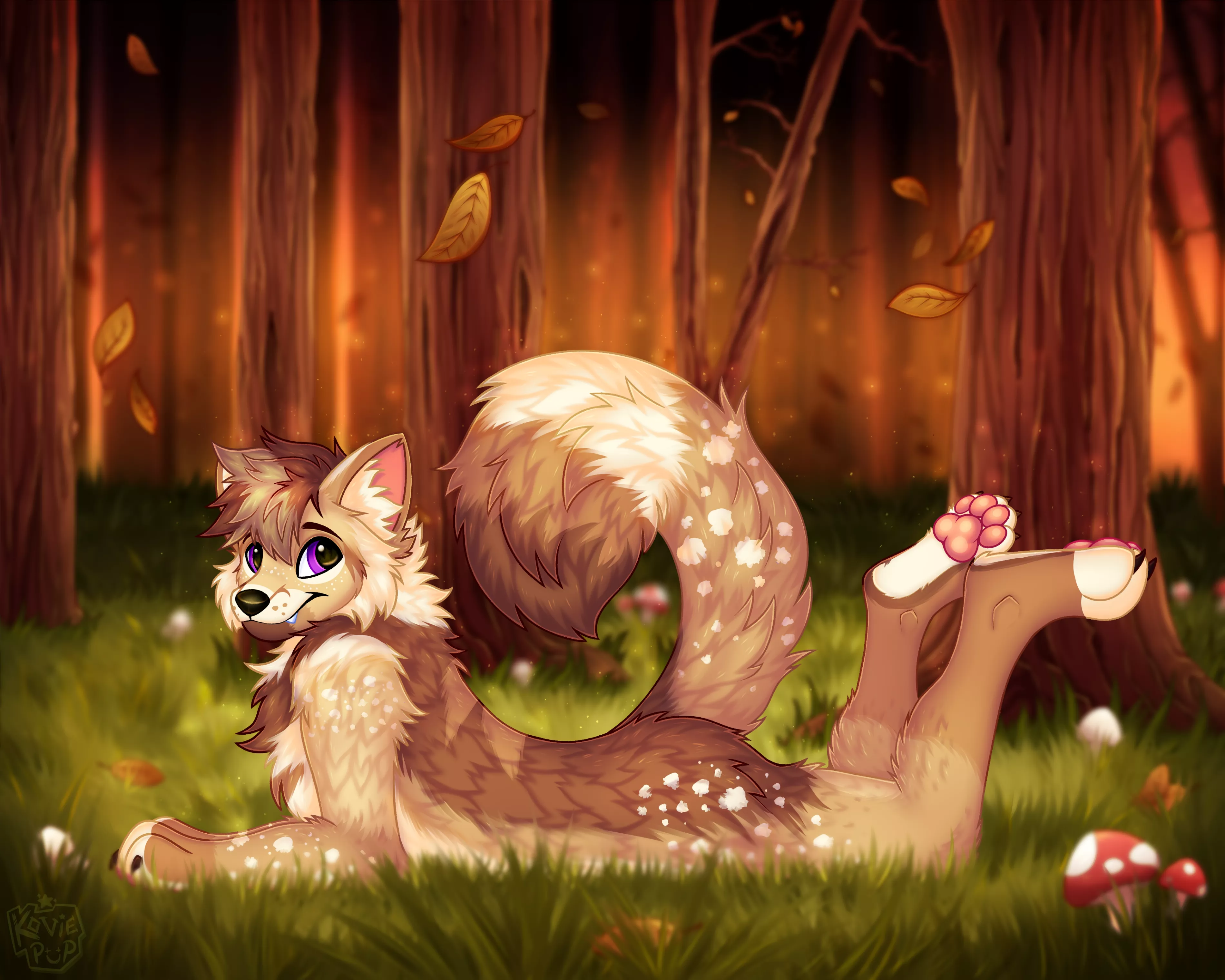 🍂 autumn fox 🍂 - (art by me: KoviePup)