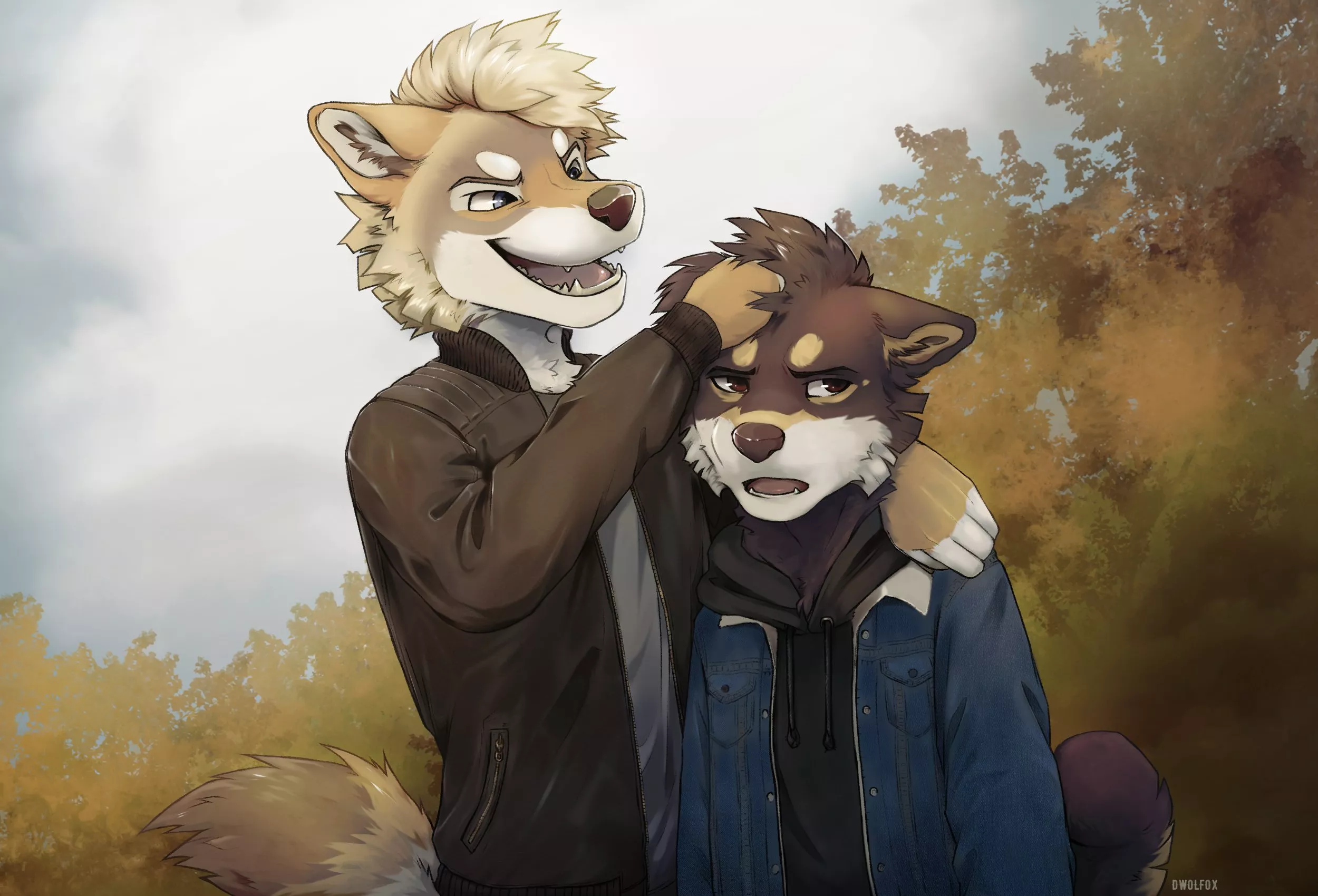 Autumn Hangout [Dwolfox_art]