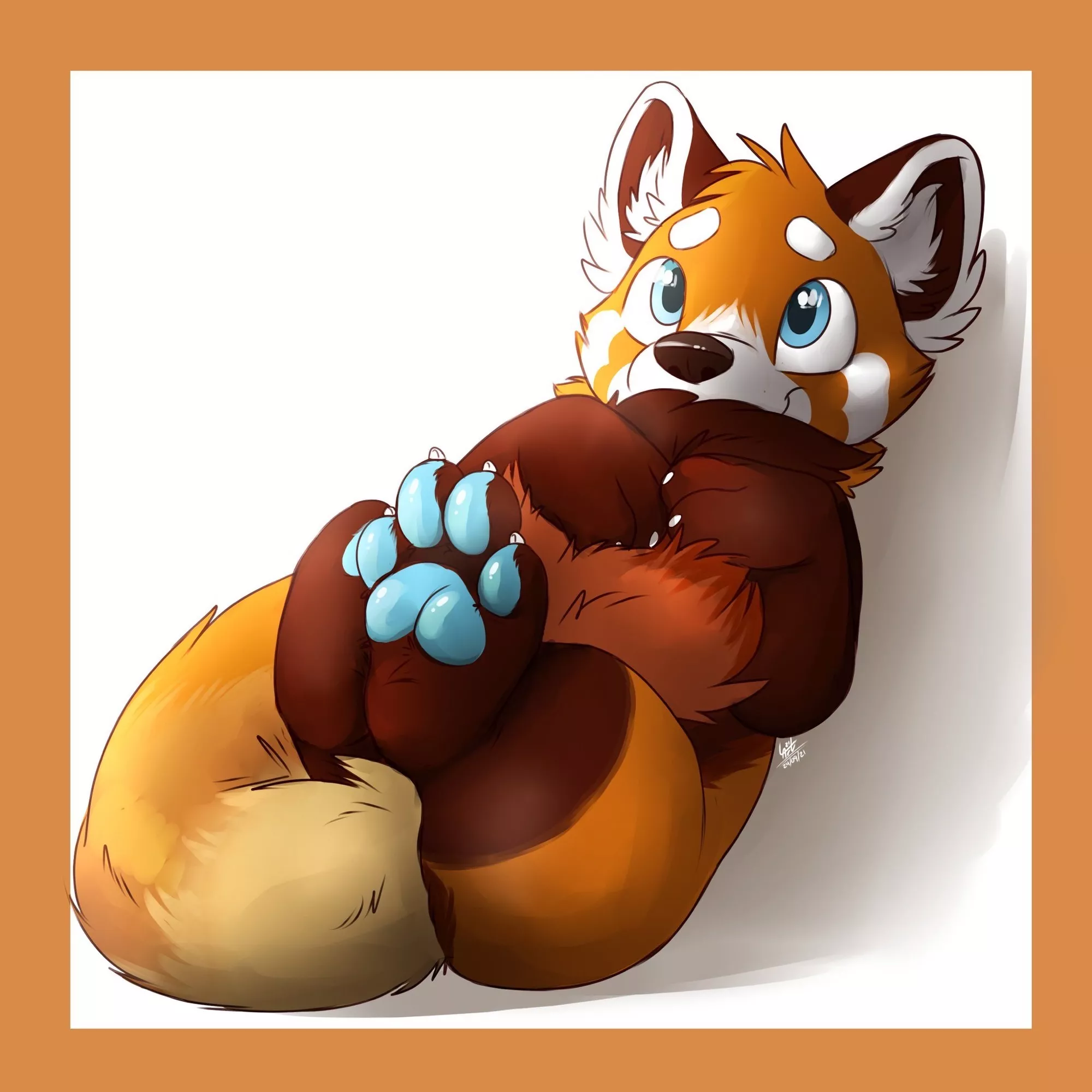 Barnaby’s Beans! My Red Panda fursona by @Lou_Art_93 on Twitter!