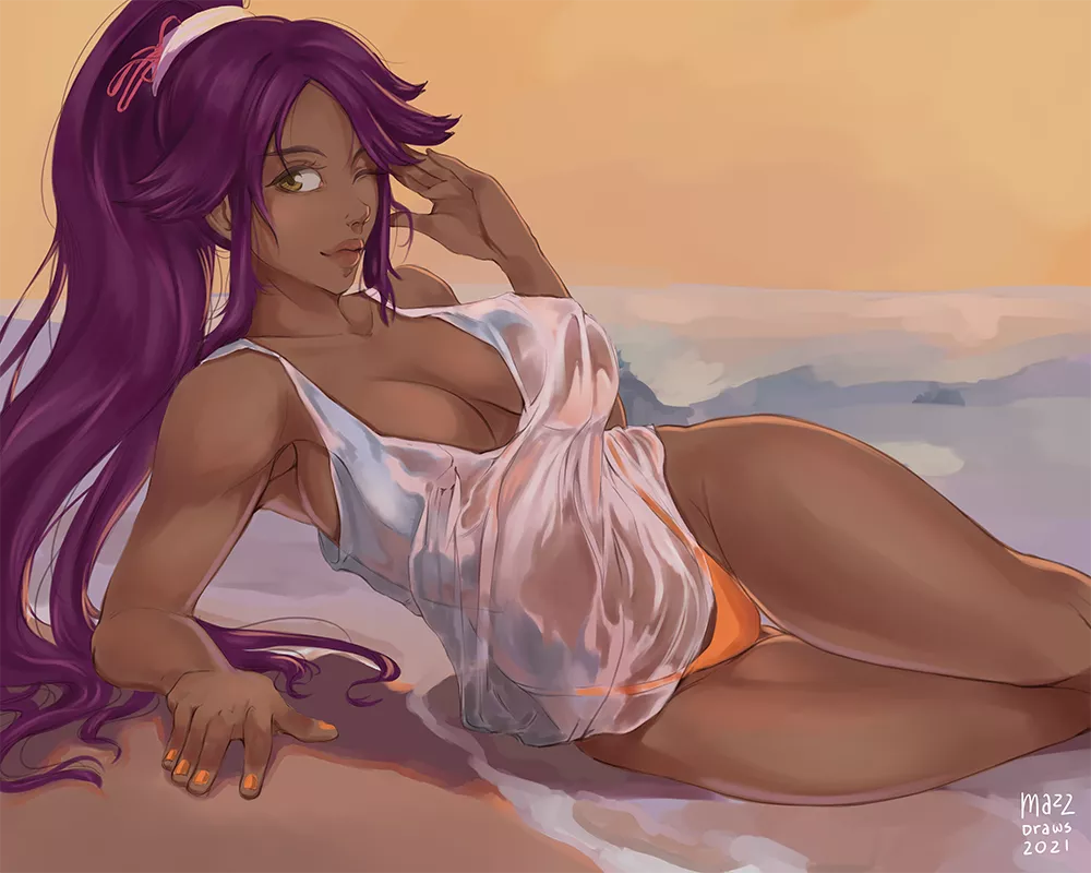 Beach Babe Yoruichi! (MazzlesDraws)