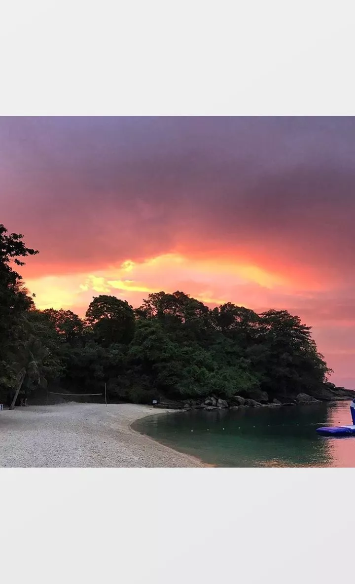 Beach with a sunset