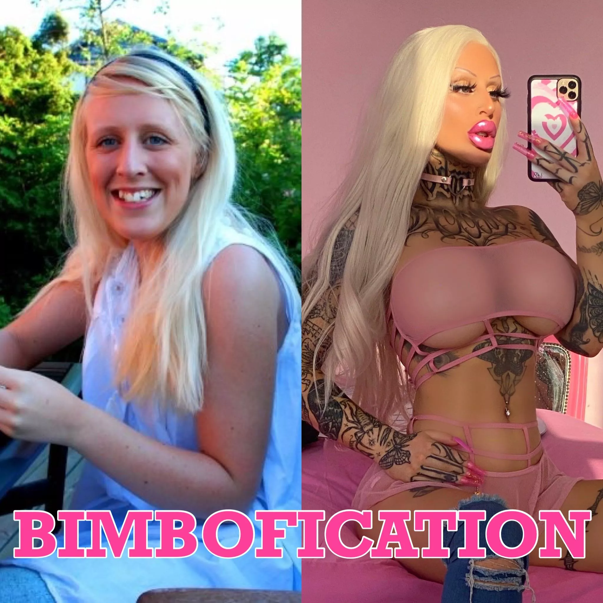 Before - After 💕💉 Bimbofication is life 💕