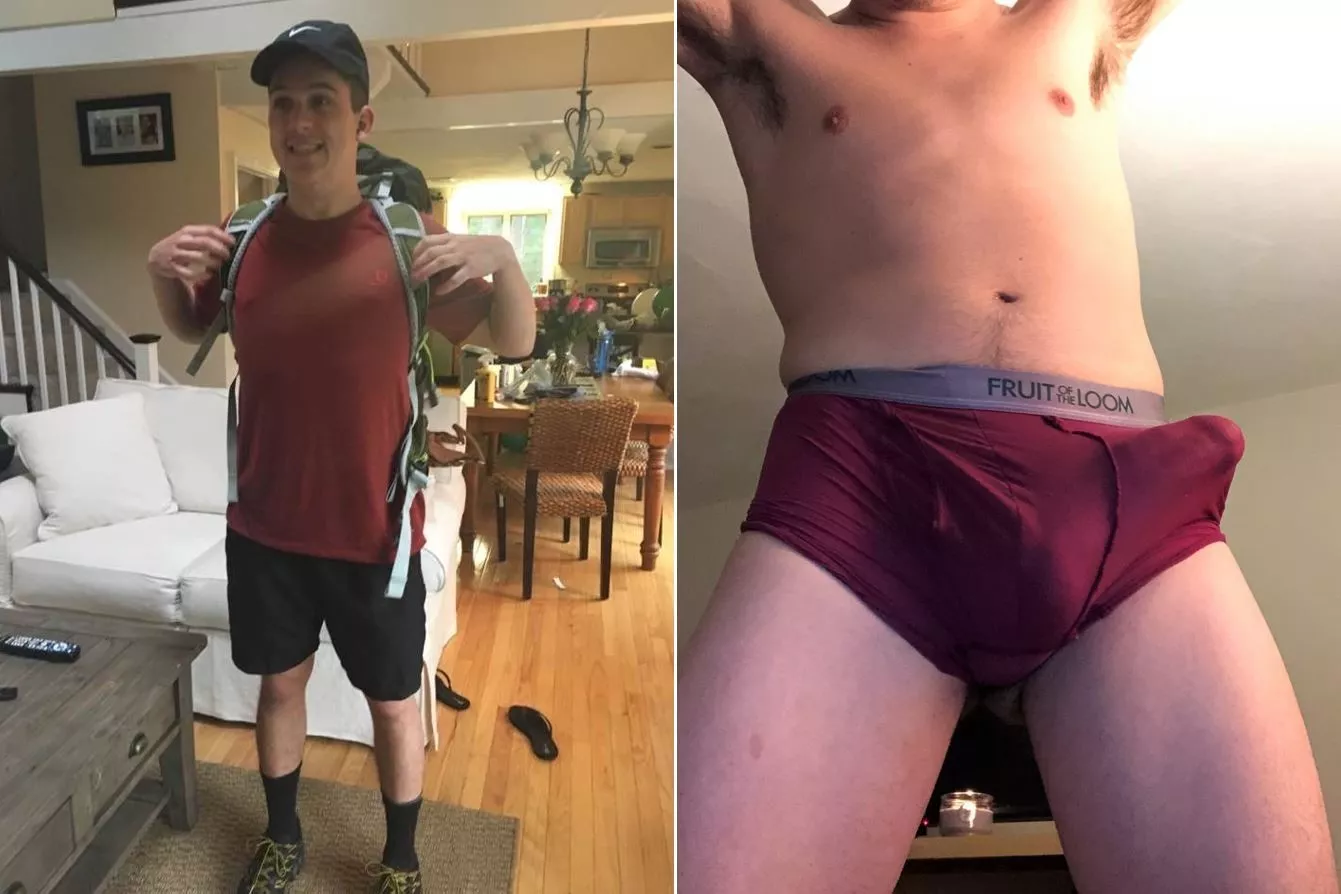 Before and after hiking