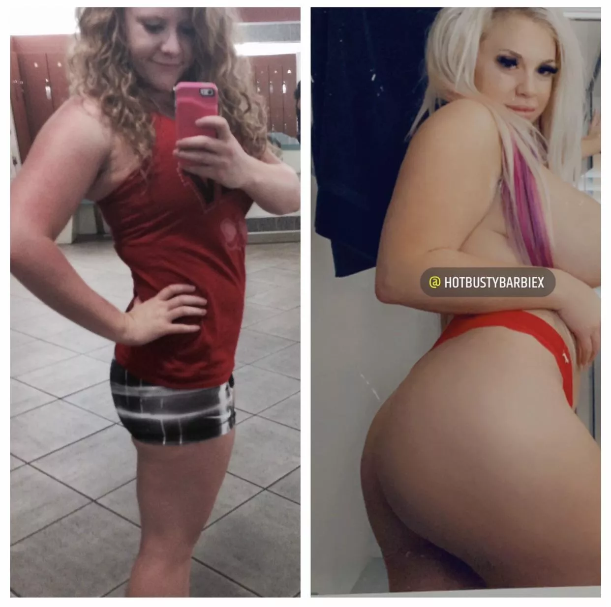 Before and After my bimbofication! [F] NSFW