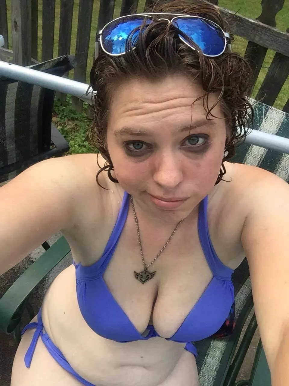 Begging for cock poolside