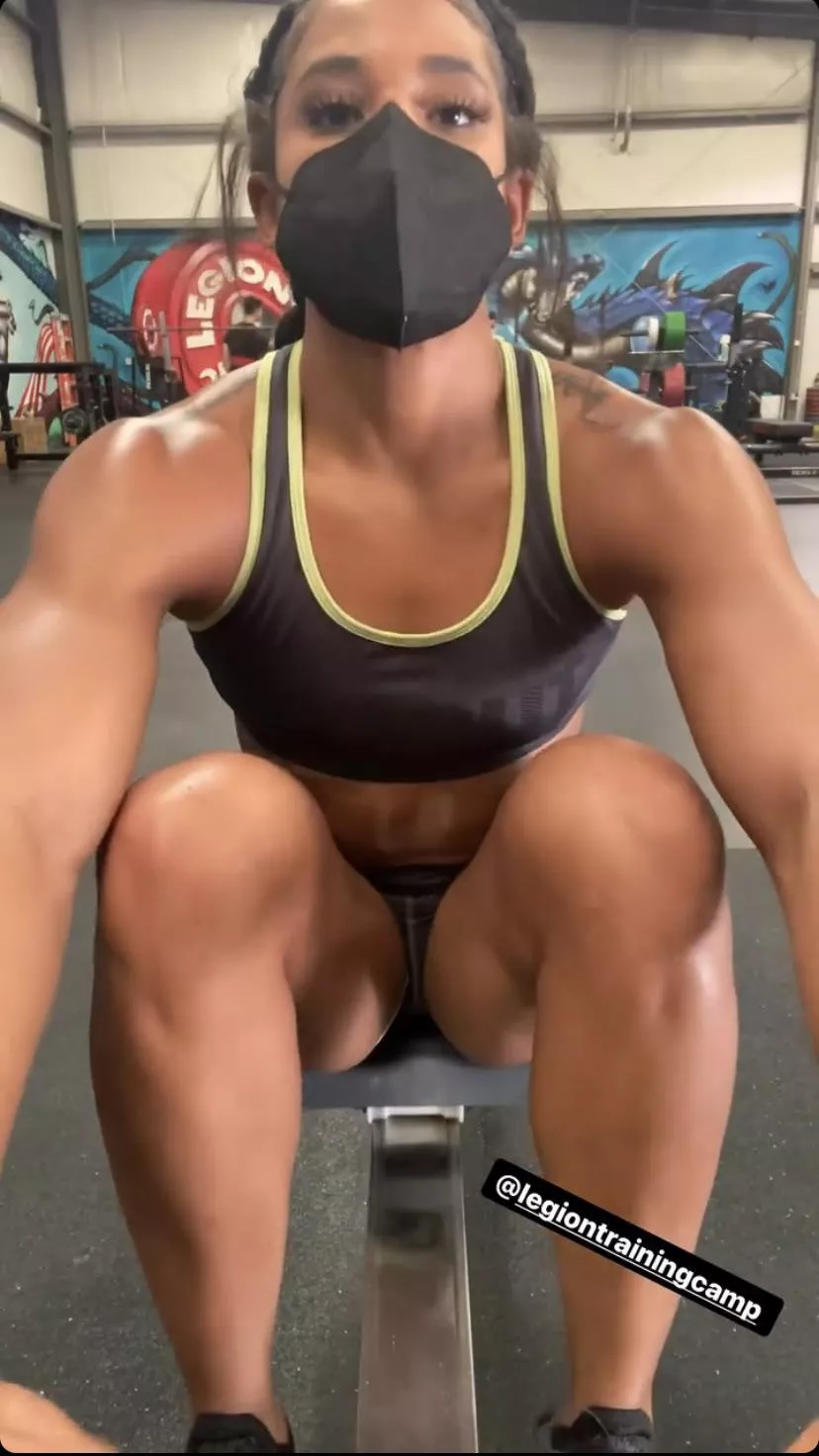 Bianca working up a sweat