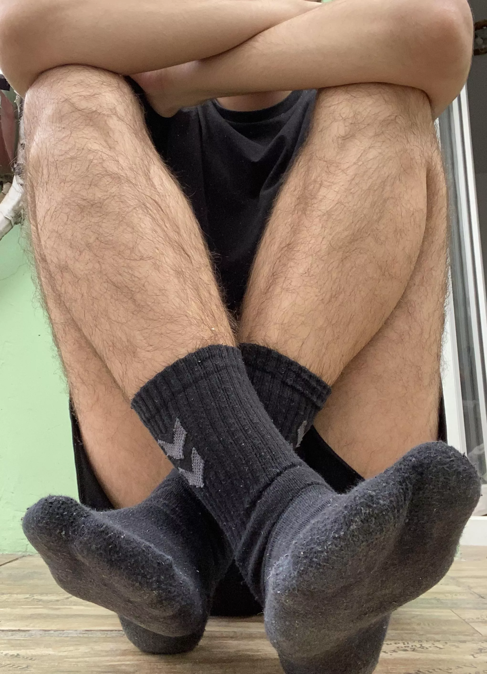 big feet in socks