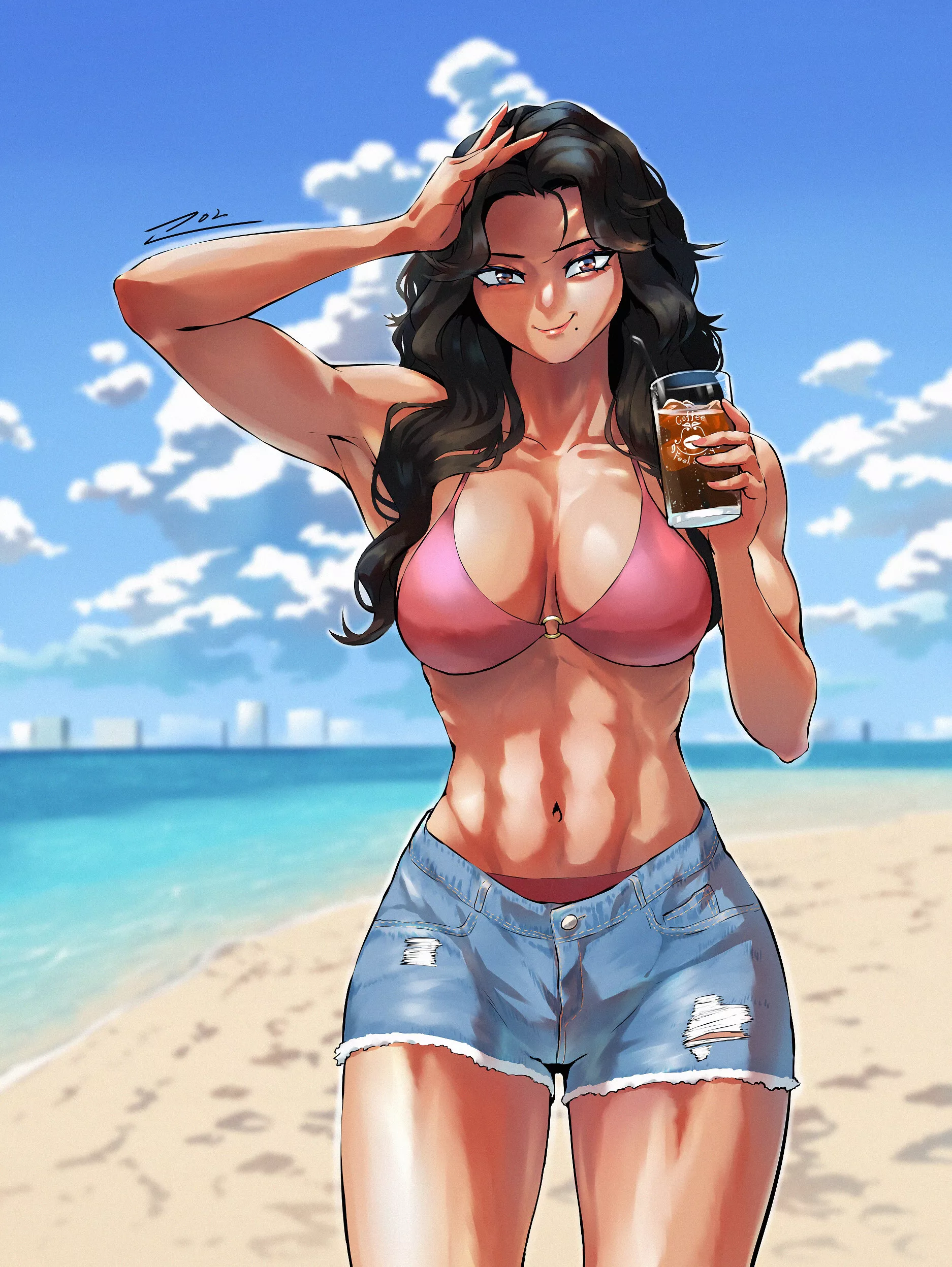 Bikini Muscle Girl (702_96) [Original]