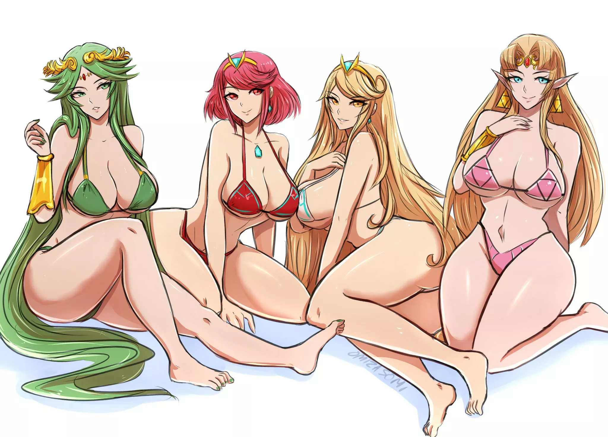 Bikini Palutena, Pyra, Mythra, Zelda