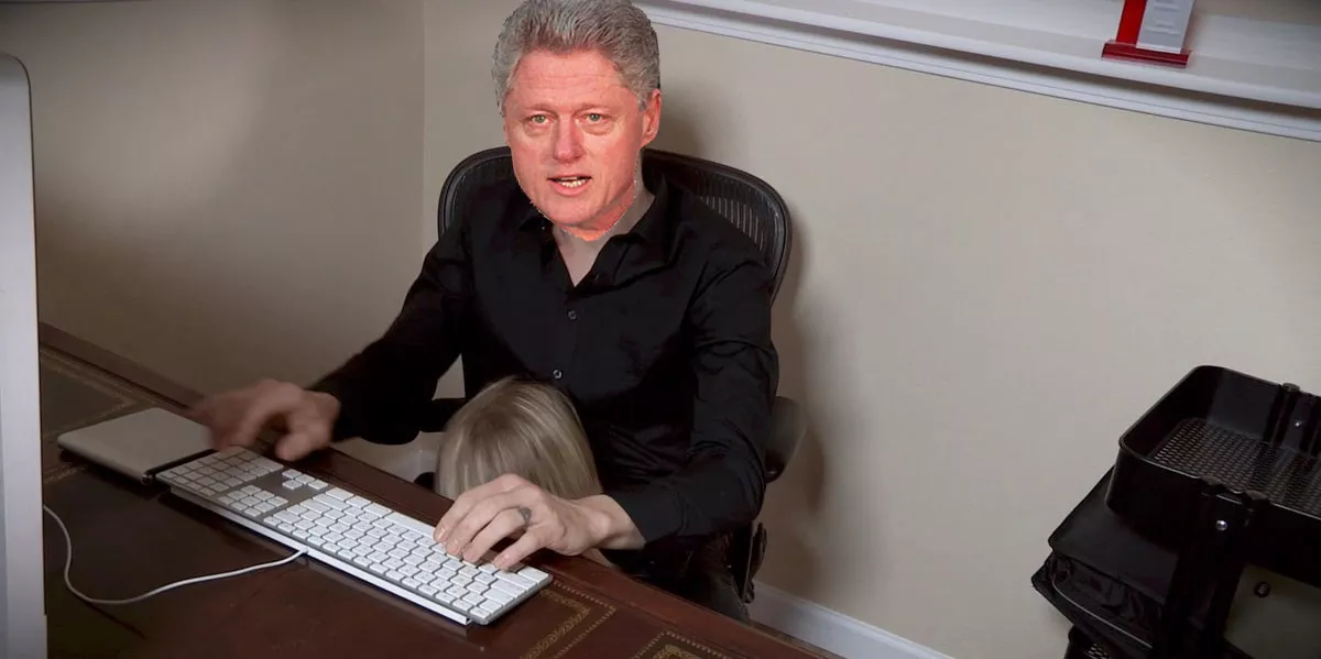 Bill Clinton in the Oval Office...