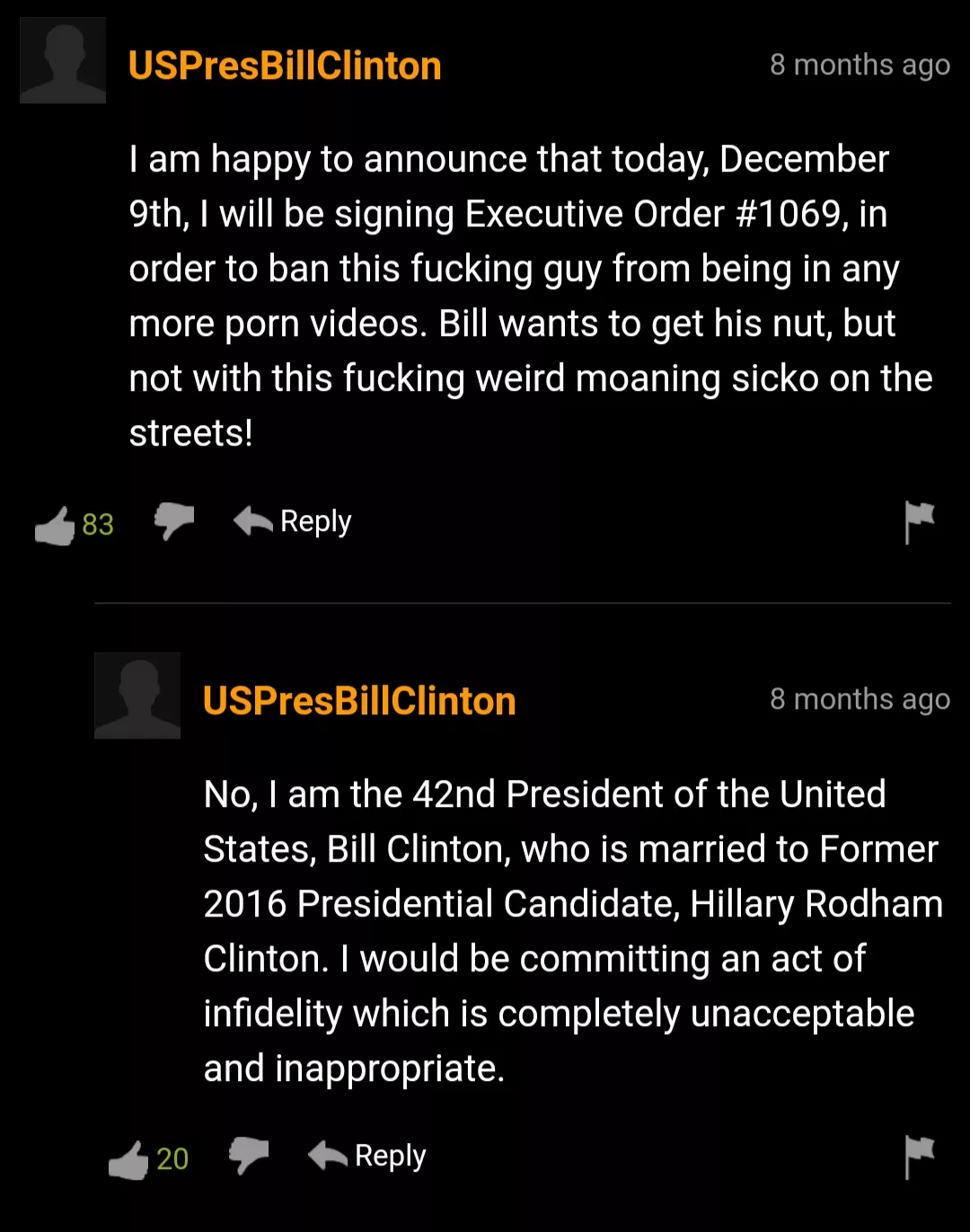 Bill wants get his nut peacefully