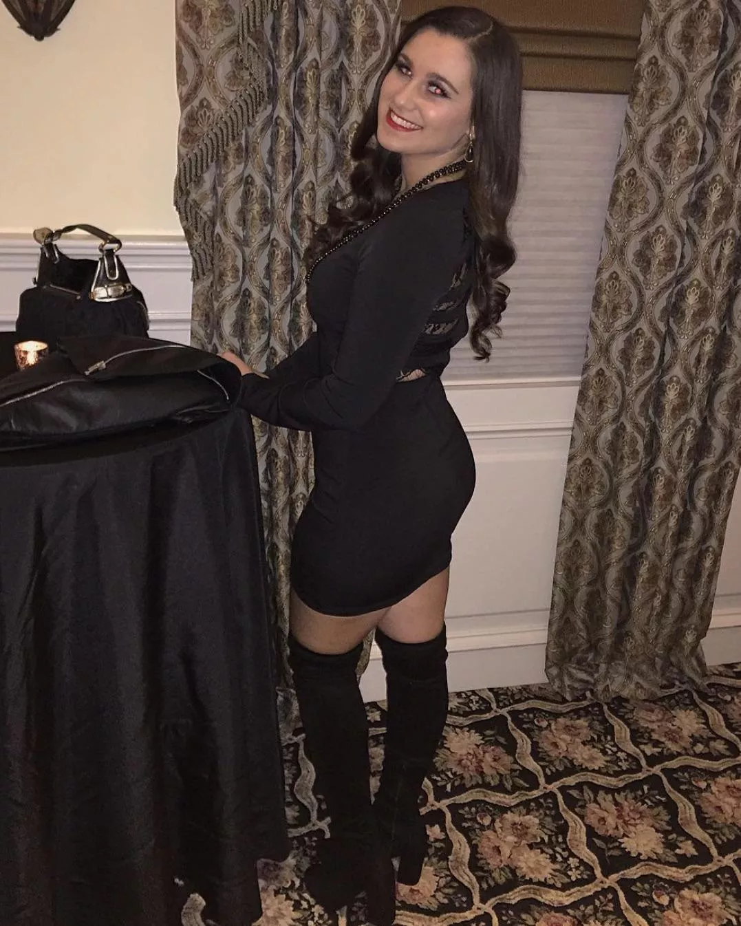 Black dress babe