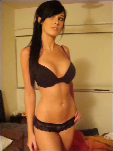 Black Hair Black Bra