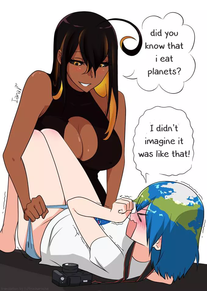 Black Hole finds Earth-chan