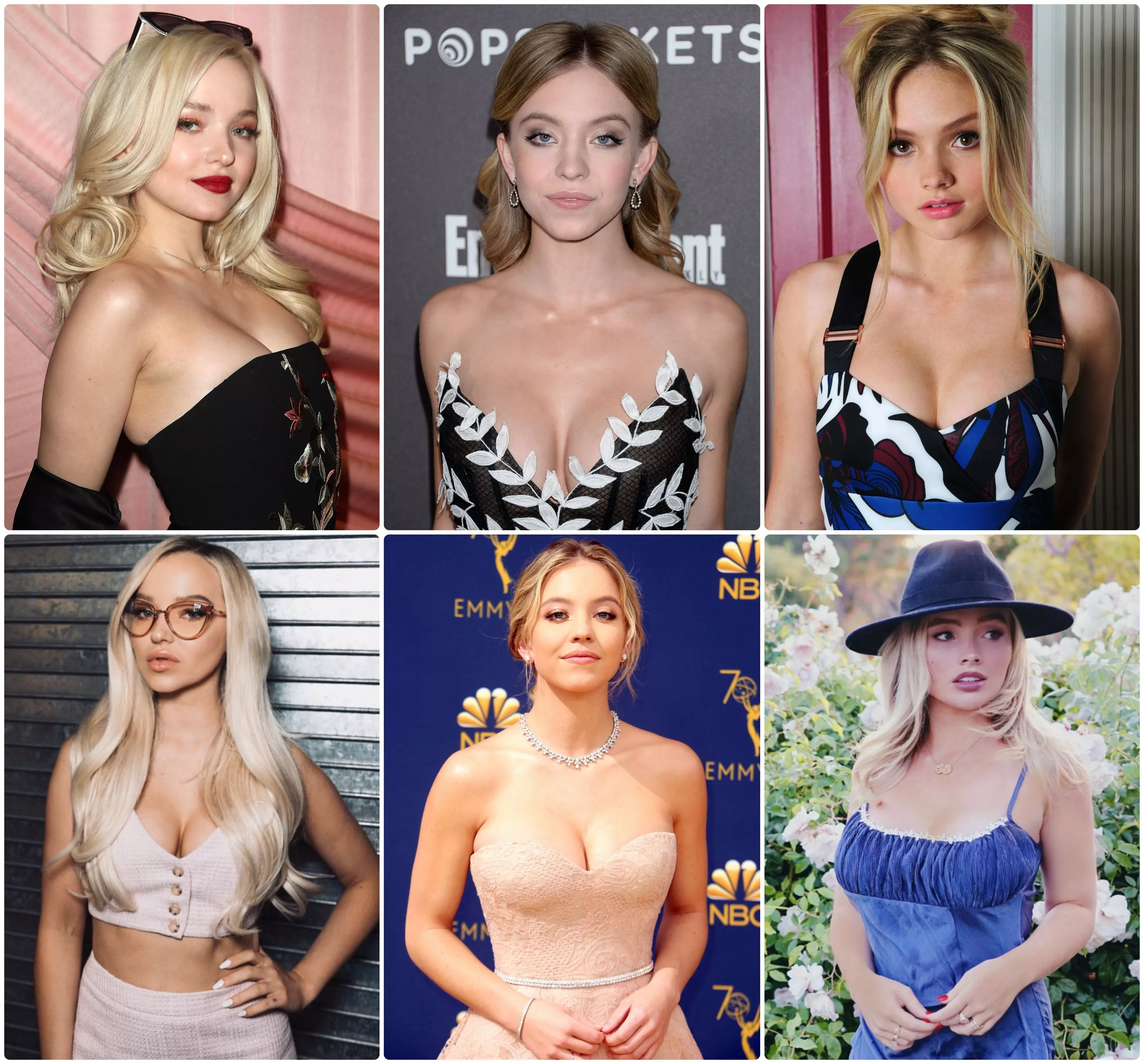 Blonde Actresses In Superhero Shows Under 5'6 and Thankfully Boasting Bountiful Bosoms: Dove Cameron, Sydney Sweeney, Natalie Alyn Lind