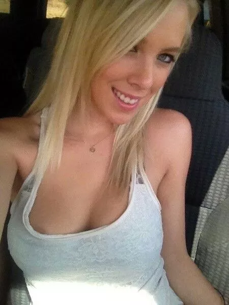 Blonde in a wifebeater