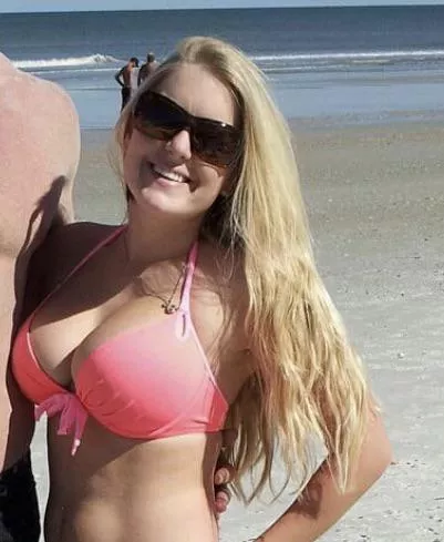 Blonde in bikini