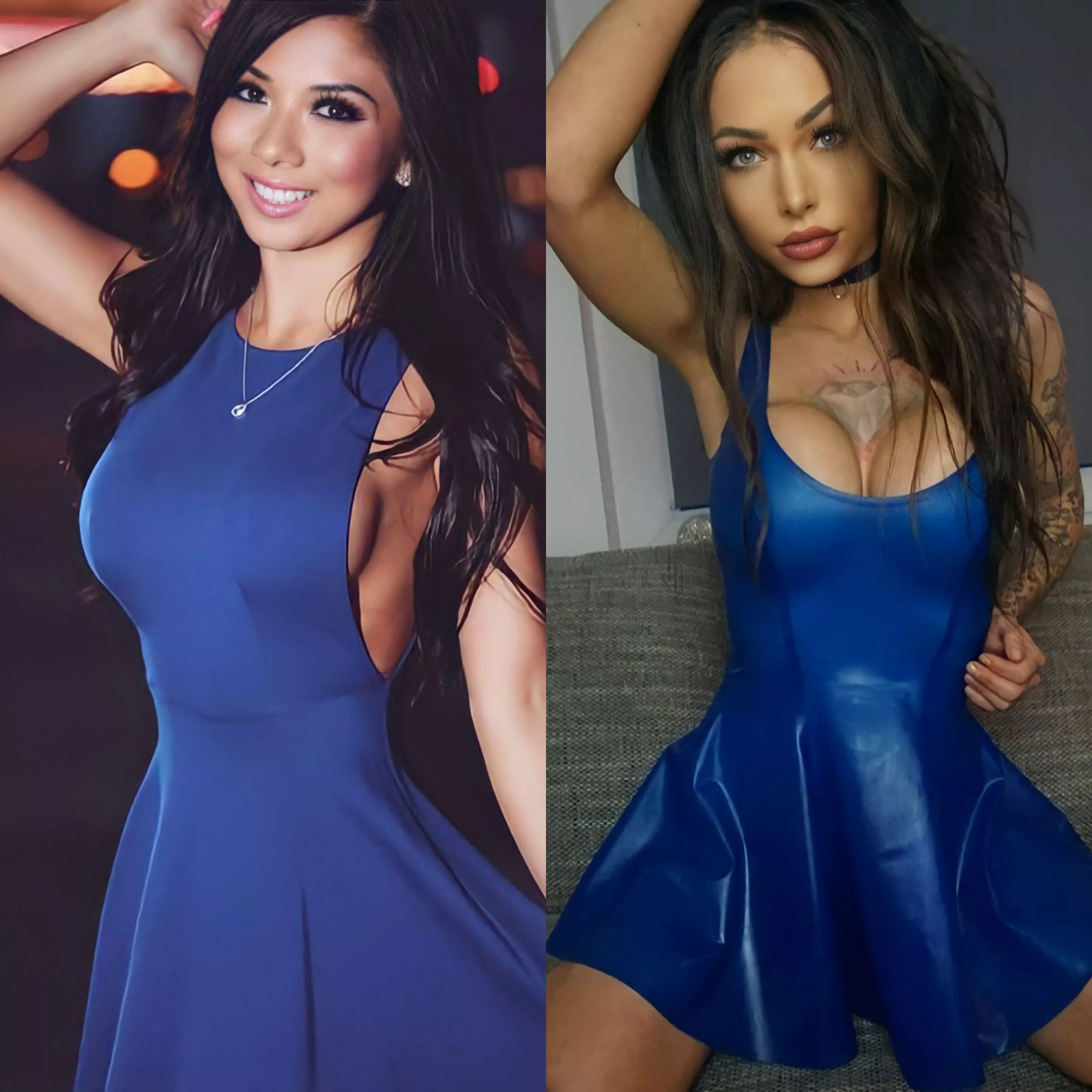 Blue dresses: Lexi Vixi (left) or Tyra Kadney (right)?