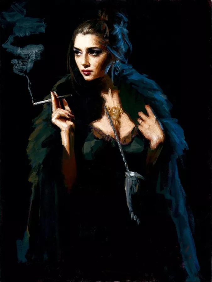 Blue Rabbit, by Argentine painter Fabian Perez (2013)