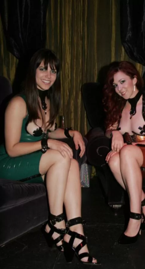 Bobbi and friend in sexy dresses