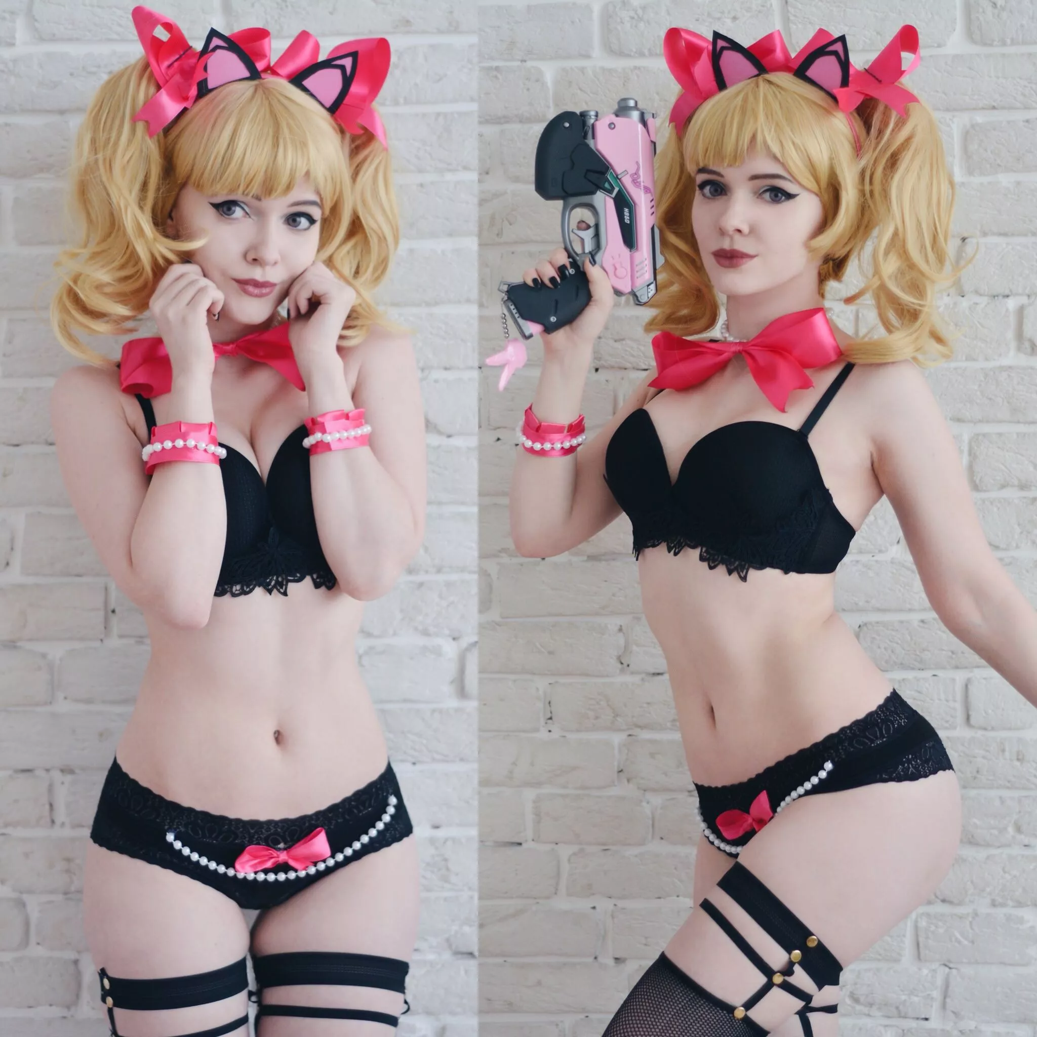 Boudoir Black Cat D.Va - Overwatch - by Evenink_cosplay (me)