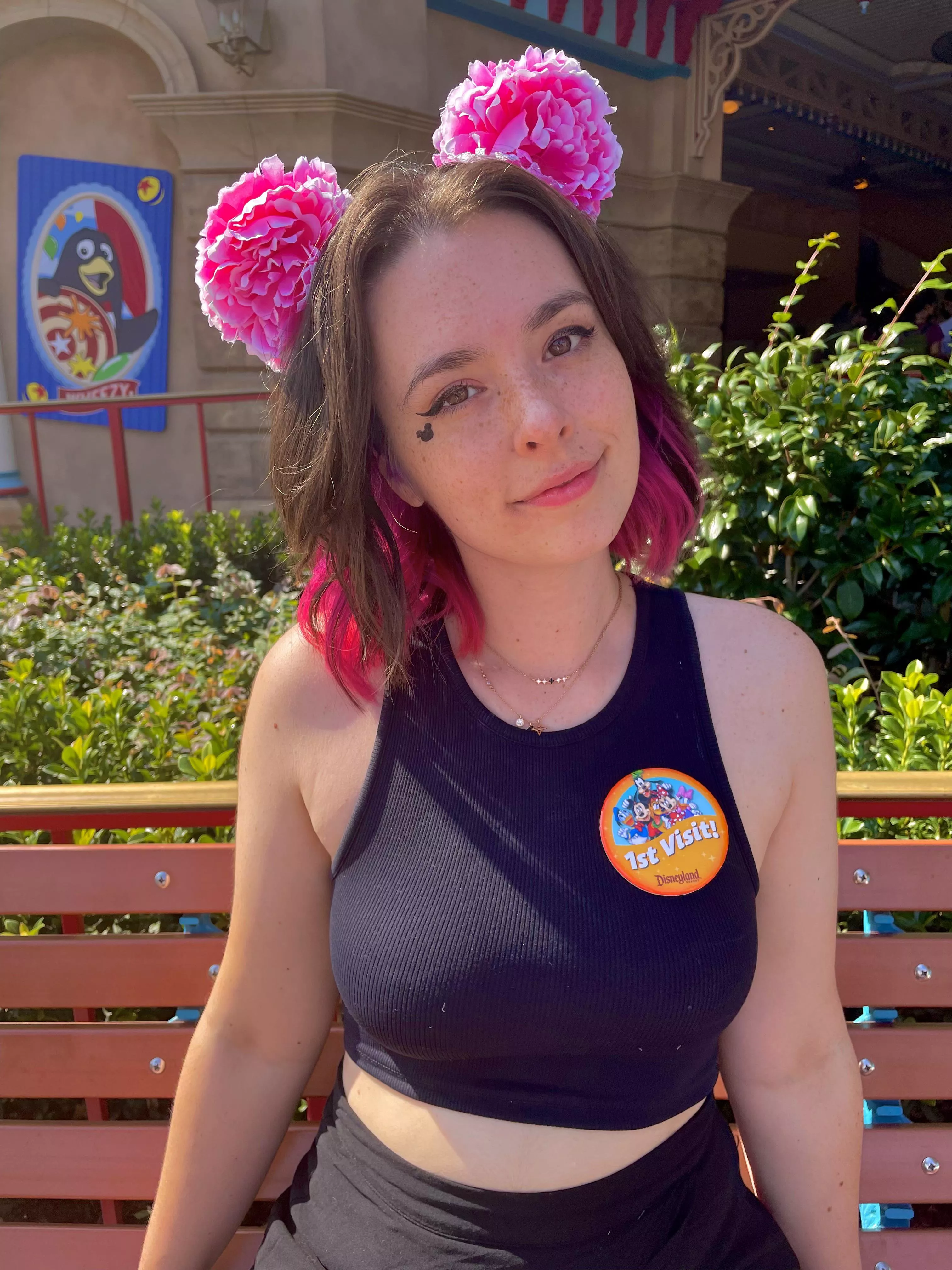 Braless in Disney! Happiest place on earth 😘