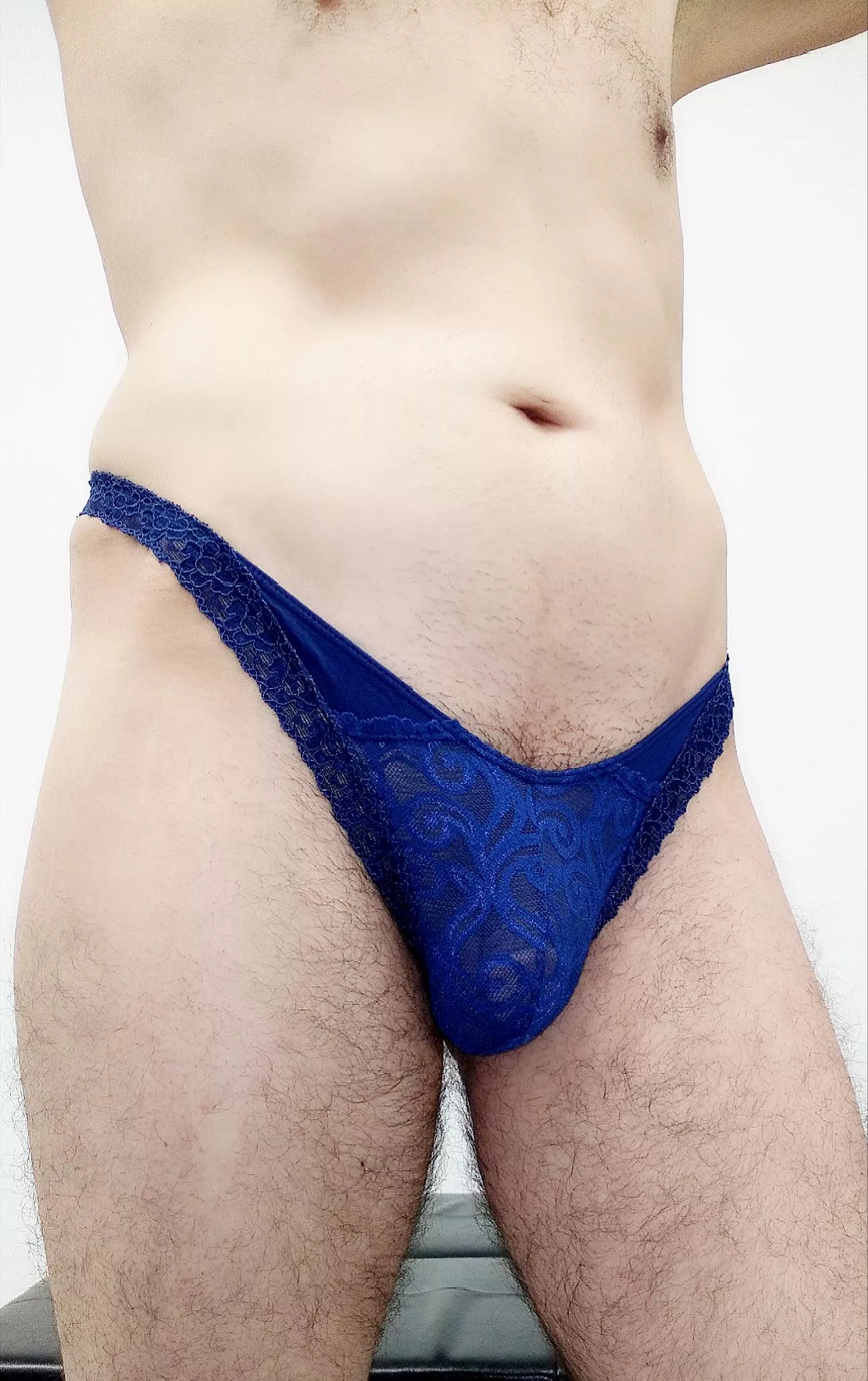 Brand: Secret Male, mens thong. Feeling royal in these blue thongs!!