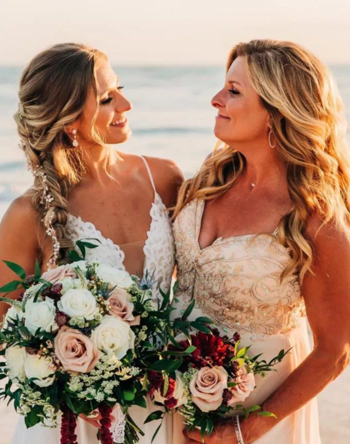 Bride and her mom