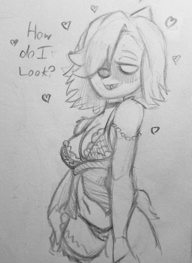 Bronwyn lingerie sketch [OC/JonathanPT]