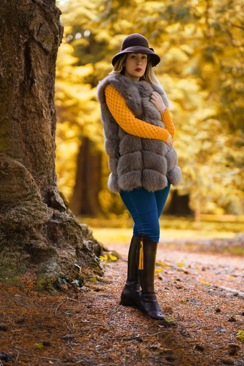 Brown leather boots are great for autumn.