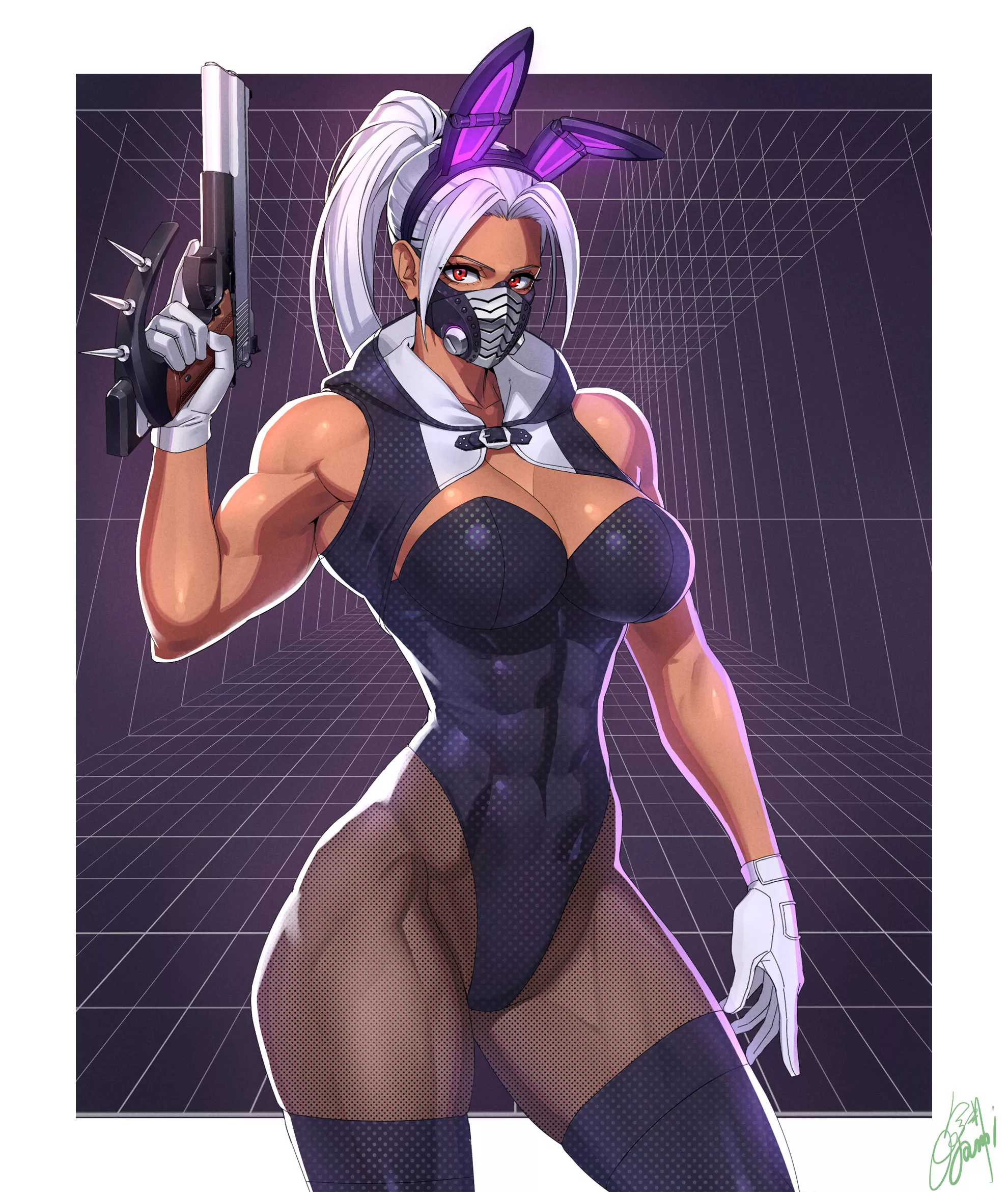 Buff Bunny Girl (ogami/@k28imi) [Original]