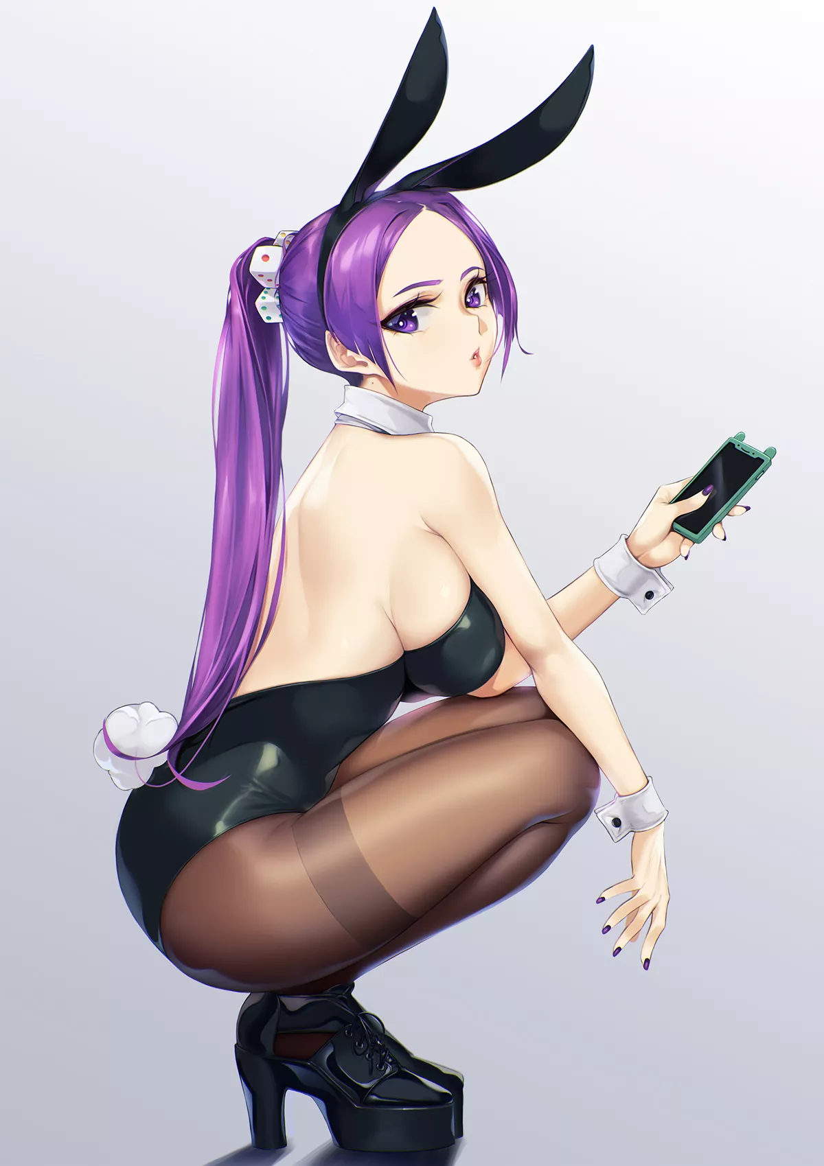 Bunny Girl Checking Her Phone (Blueorca) [Original]