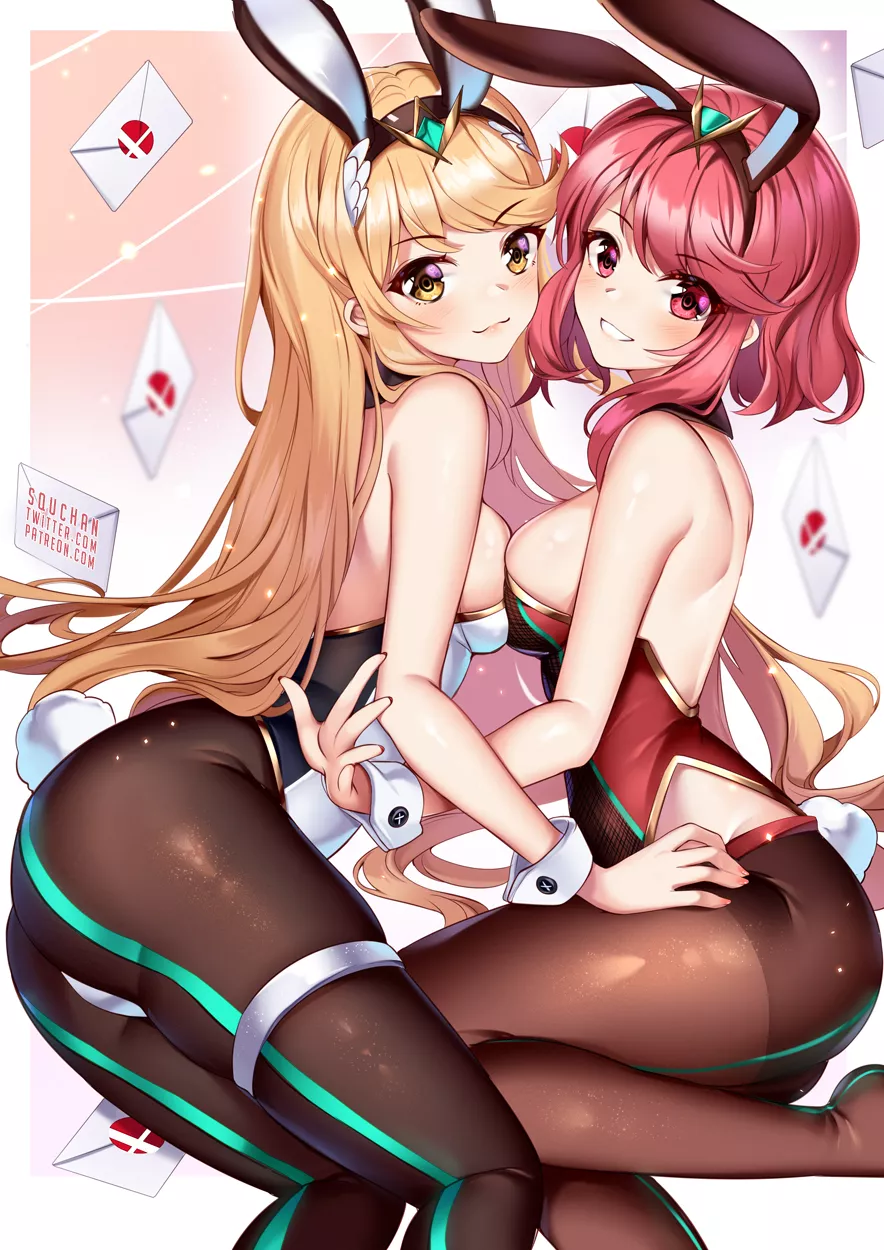 Bunny Mythra & Pyra (SquChan)