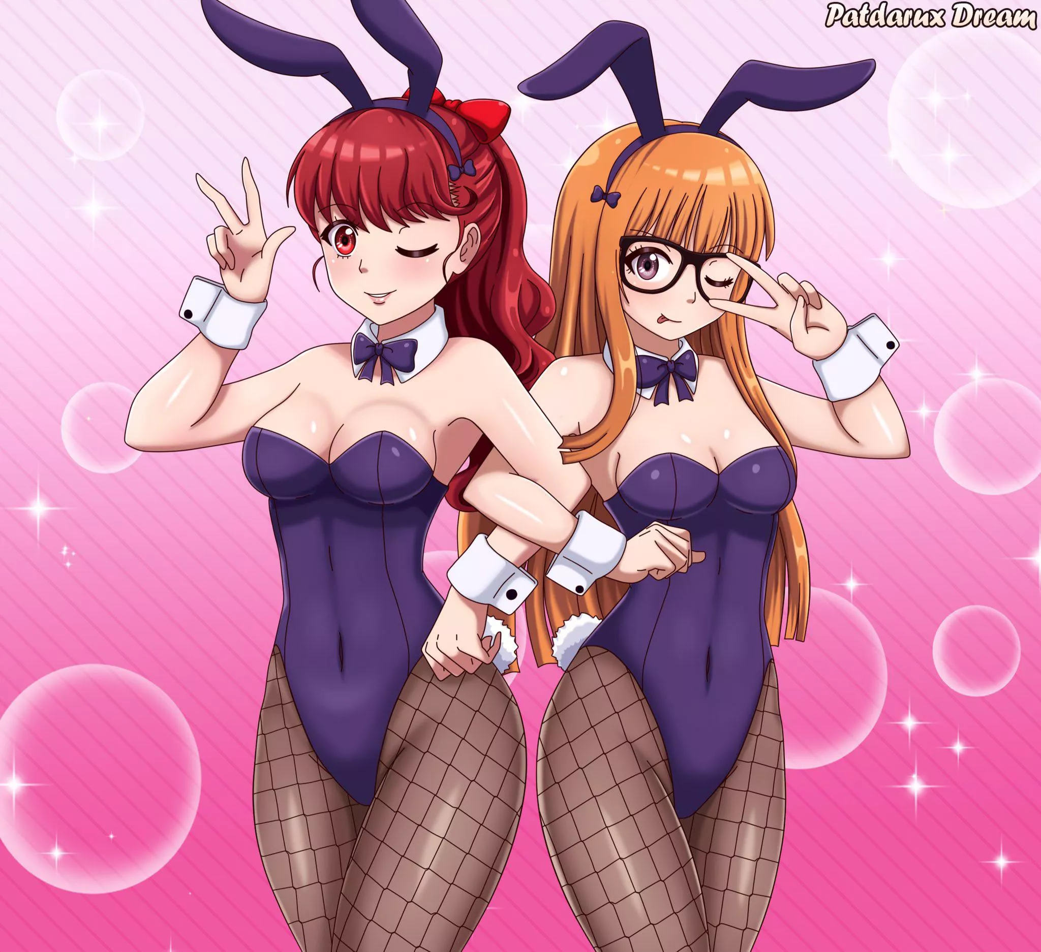 Bunny suit Kasumi and Futaba