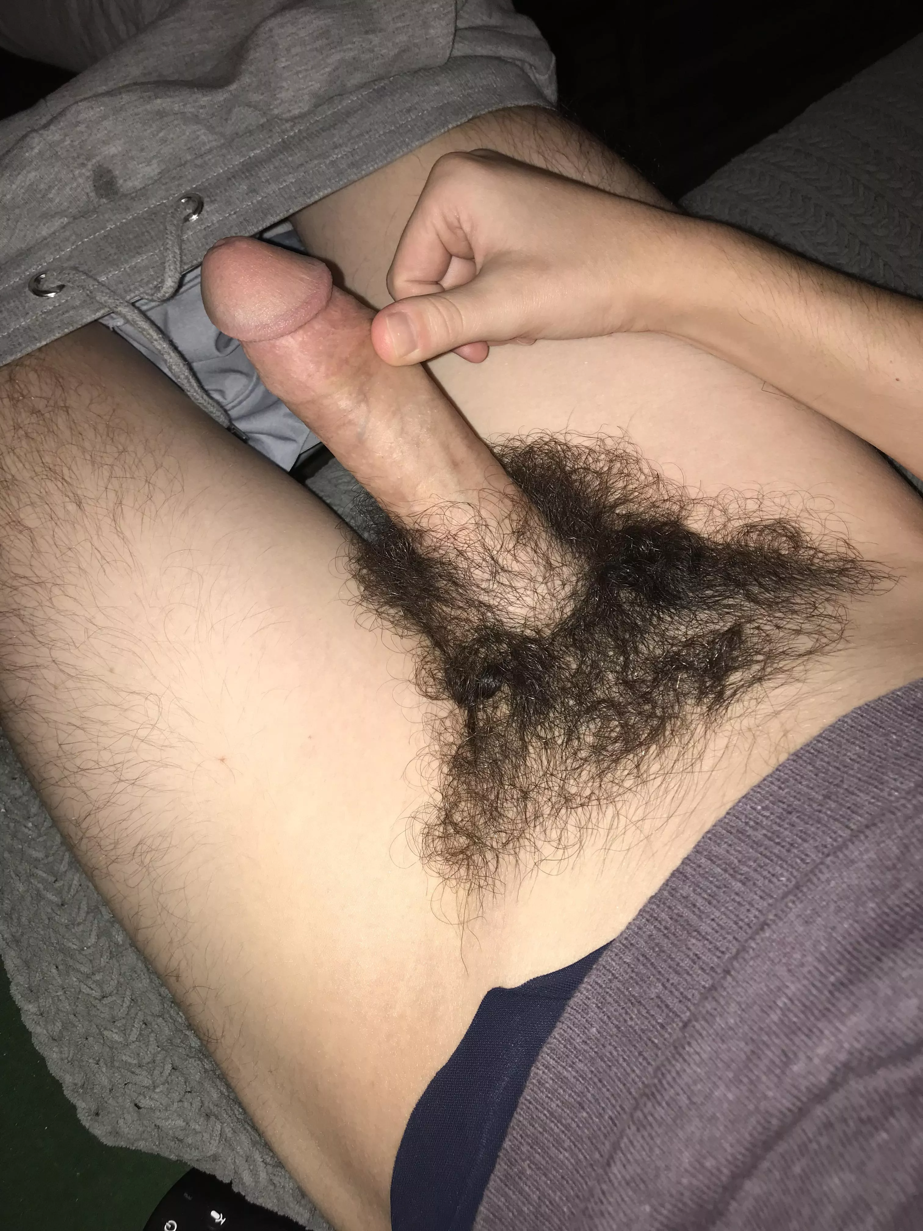 Bushy twink cock