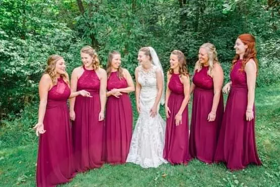 Busty bridal party