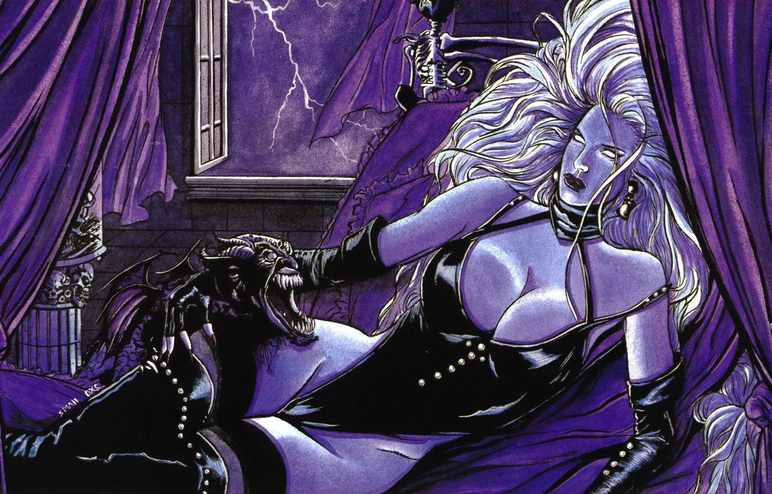 Busty in black [Lady Death in Lingerie #1]