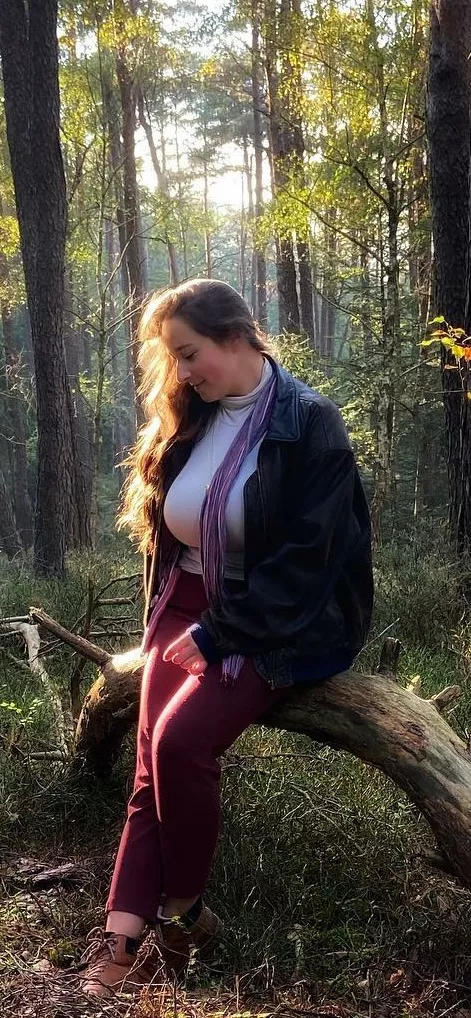 Busty in the woods