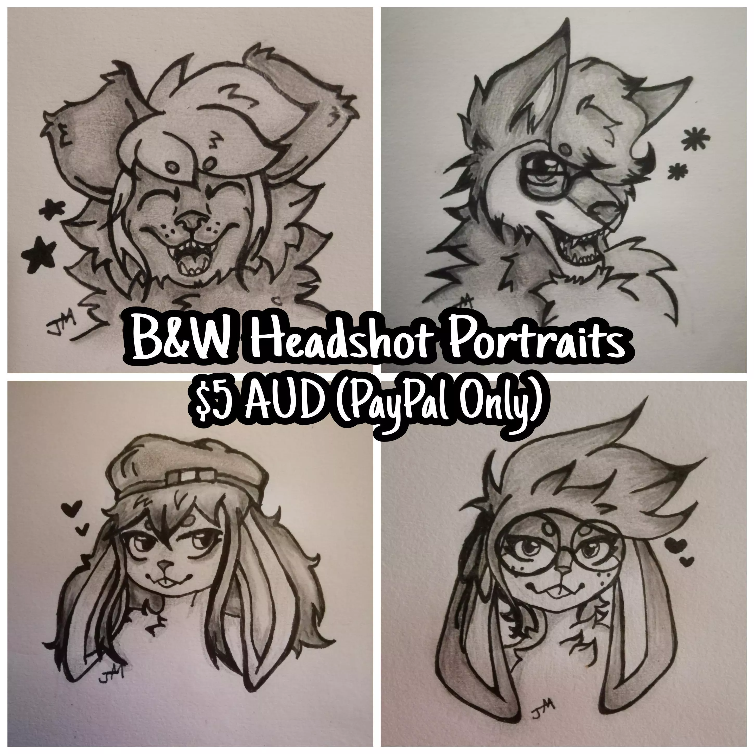 B&W Headshot Portraits for $5 AUD (Message if interested)