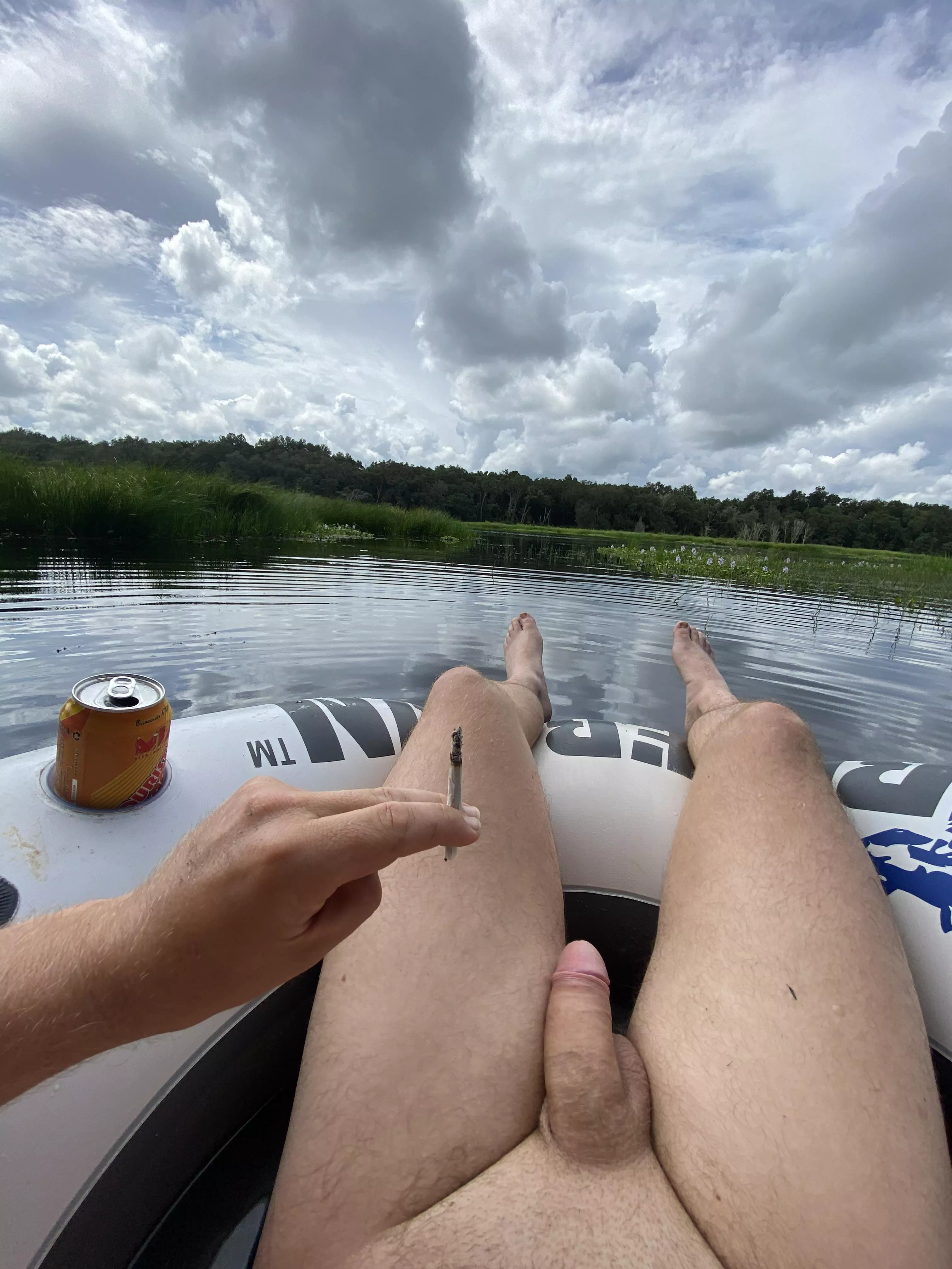 Canâ€™t forget to bring a joint when going on a naked little booze cruise [m]