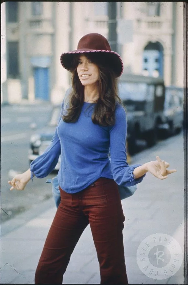 Carly Simon in London during the recording of the album 'No Secrets', 1972