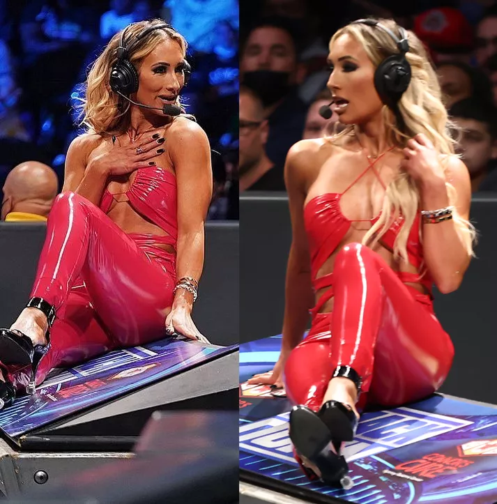 Carmella even makes being on commentary sexy